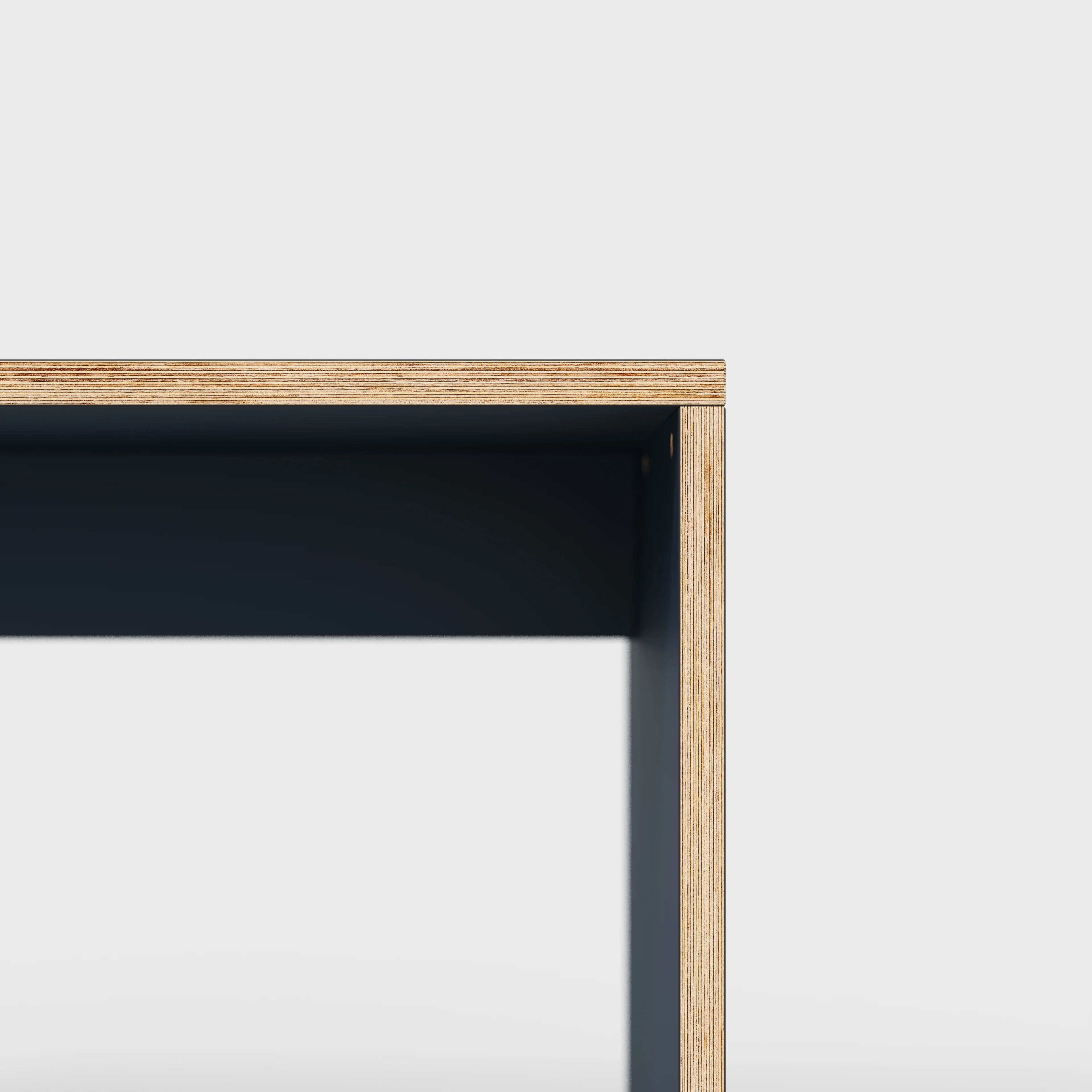 Plywood Desk with Solid Sides - Formica Night Sea Blue - 1600(w) x 800(d) x 750(h) - Image 4