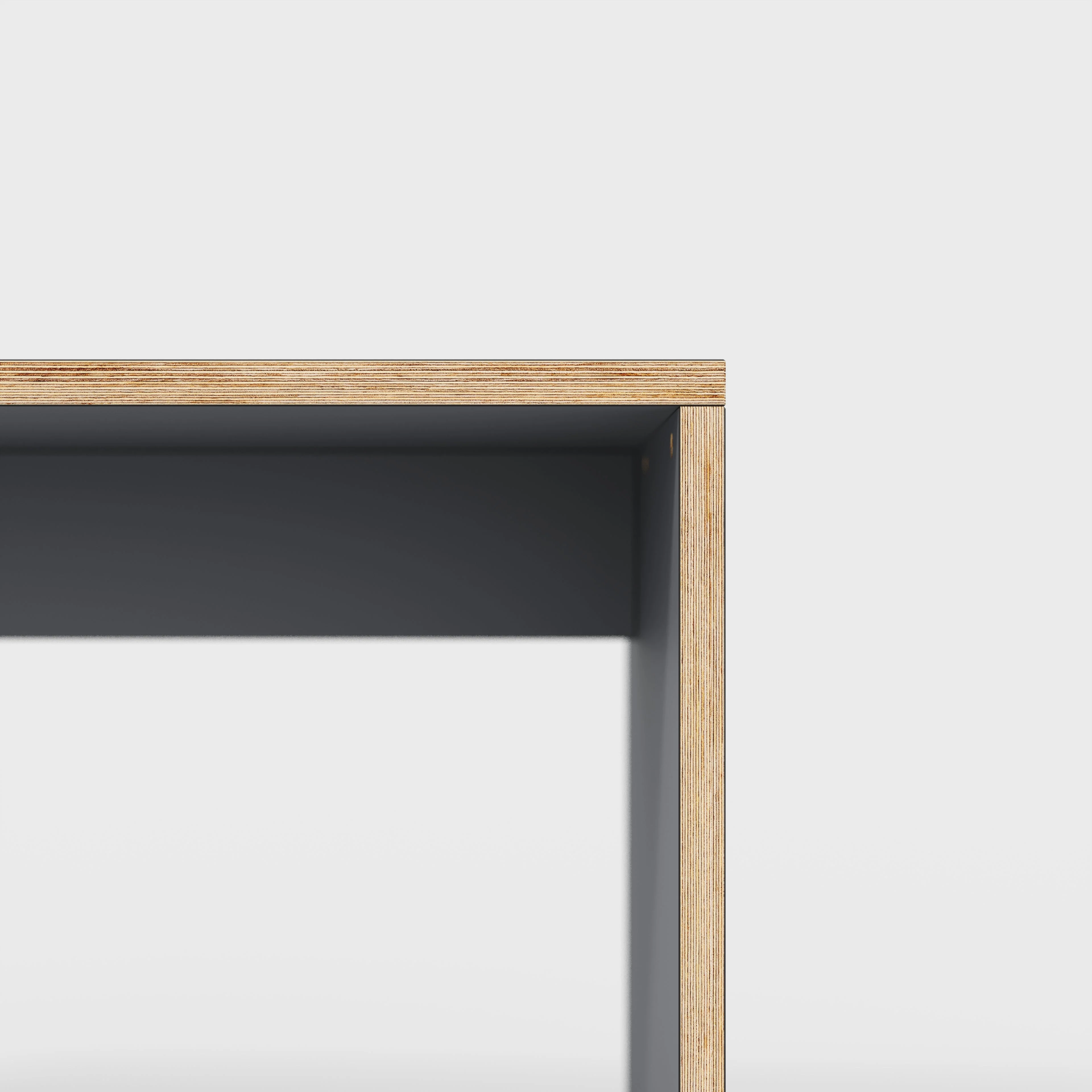 Plywood Desk with Solid Sides - Formica Tornado Grey - 1200(w) x 600(d) x 750(h) - Image 4