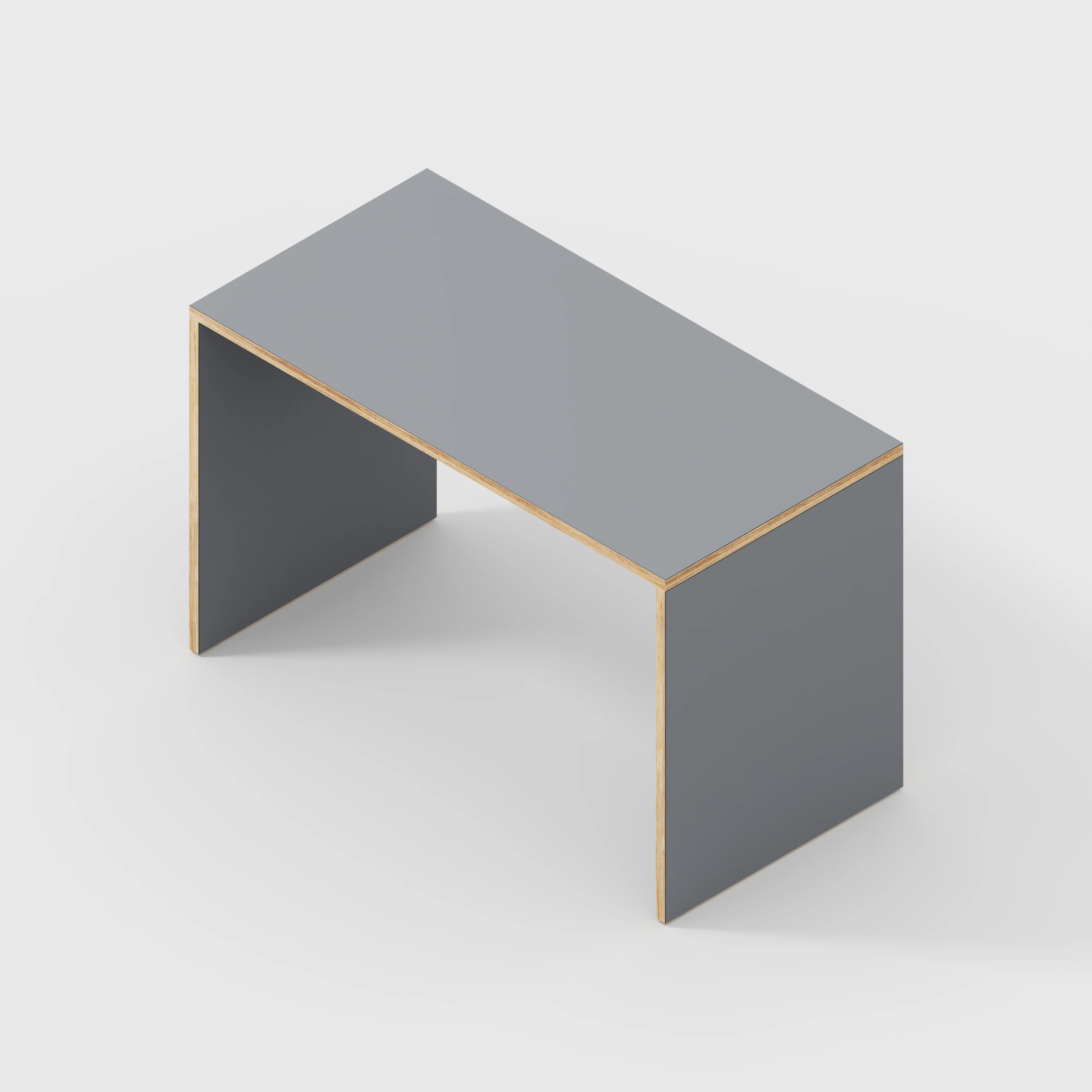 Plywood Desk with Solid Sides - Formica Tornado Grey - 1200(w) x 600(d) x 750(h) - Image 5
