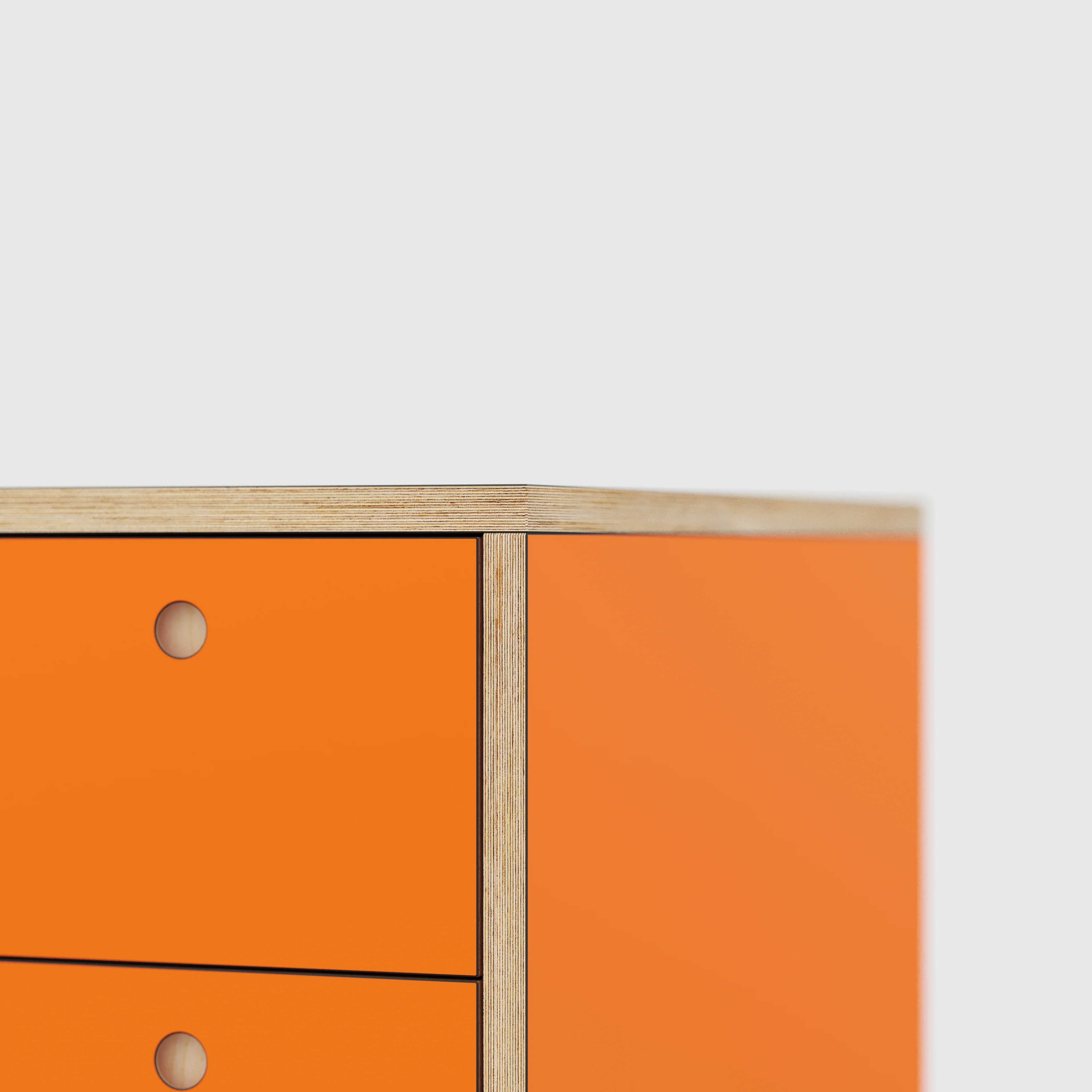 Plywood Desk with Storage Type 1 RH - Drawers - Formica Levante Orange - 2000(w) x 800(d) x 750(h) - Image 4