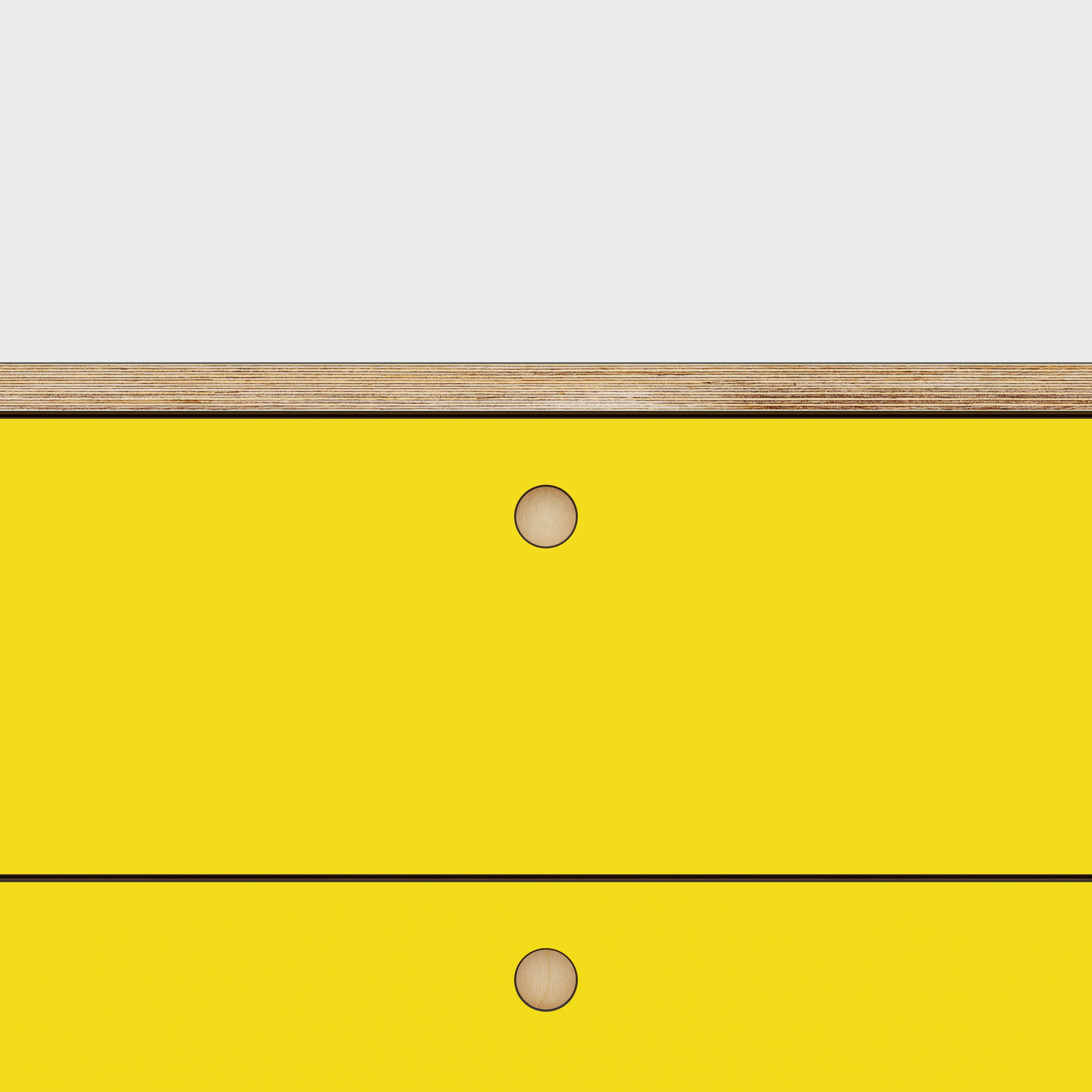 Plywood Drawer Unit - Formica Chrome Yellow - 800(w) x 600(d) x 750(h) - Image 3