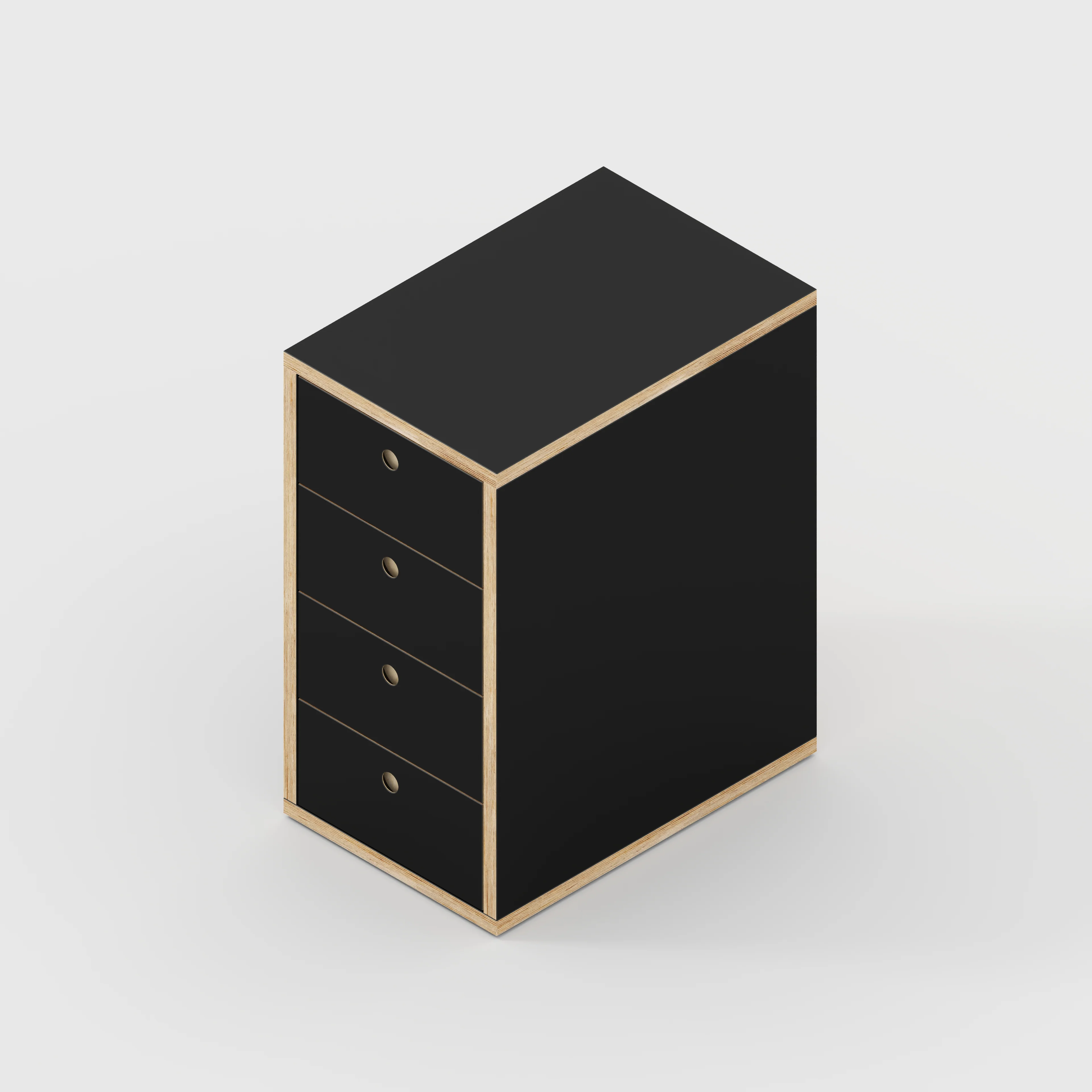 Plywood Drawer Unit - Formica Diamond Black - 400(w) x 600(d) x 750(h) - Image 4
