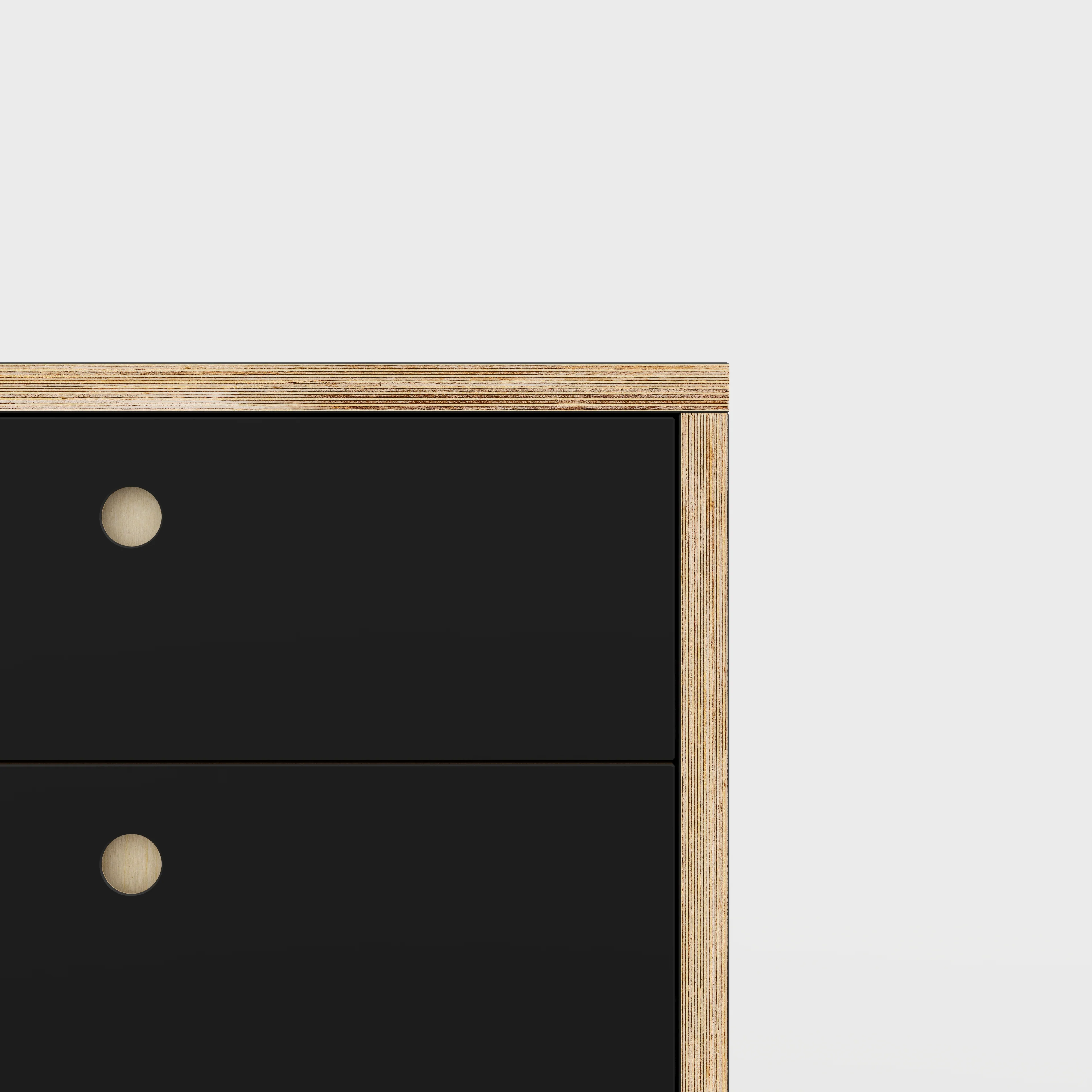 Plywood Drawer Unit - Formica Diamond Black - 600(w) x 600(d) x 750(h) - Image 3