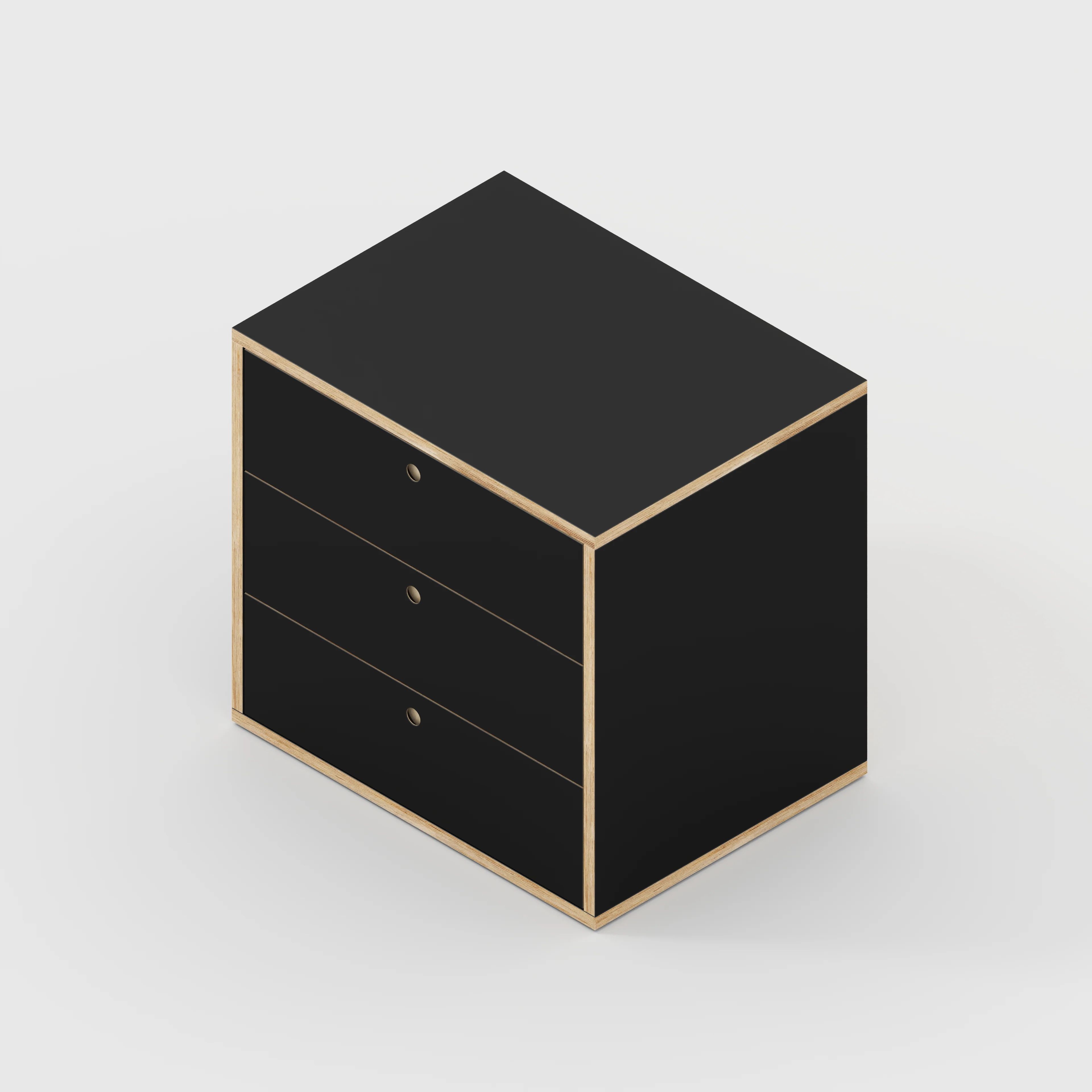 Plywood Drawer Unit - Formica Diamond Black - 800(w) x 600(d) x 750(h) - Image 4