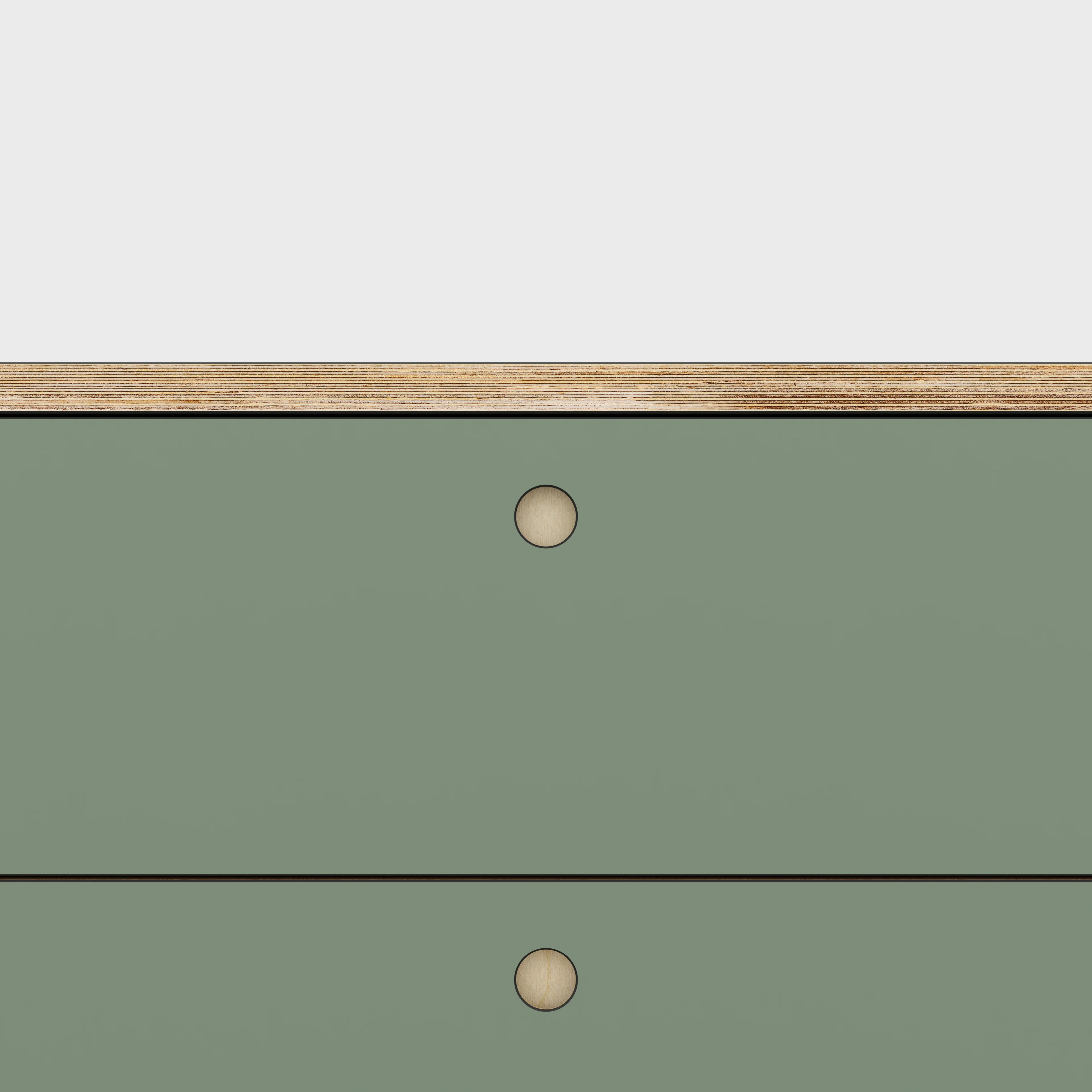 Plywood Drawer Unit - Formica Green Slate - 800(w) x 600(d) x 750(h) - Image 3