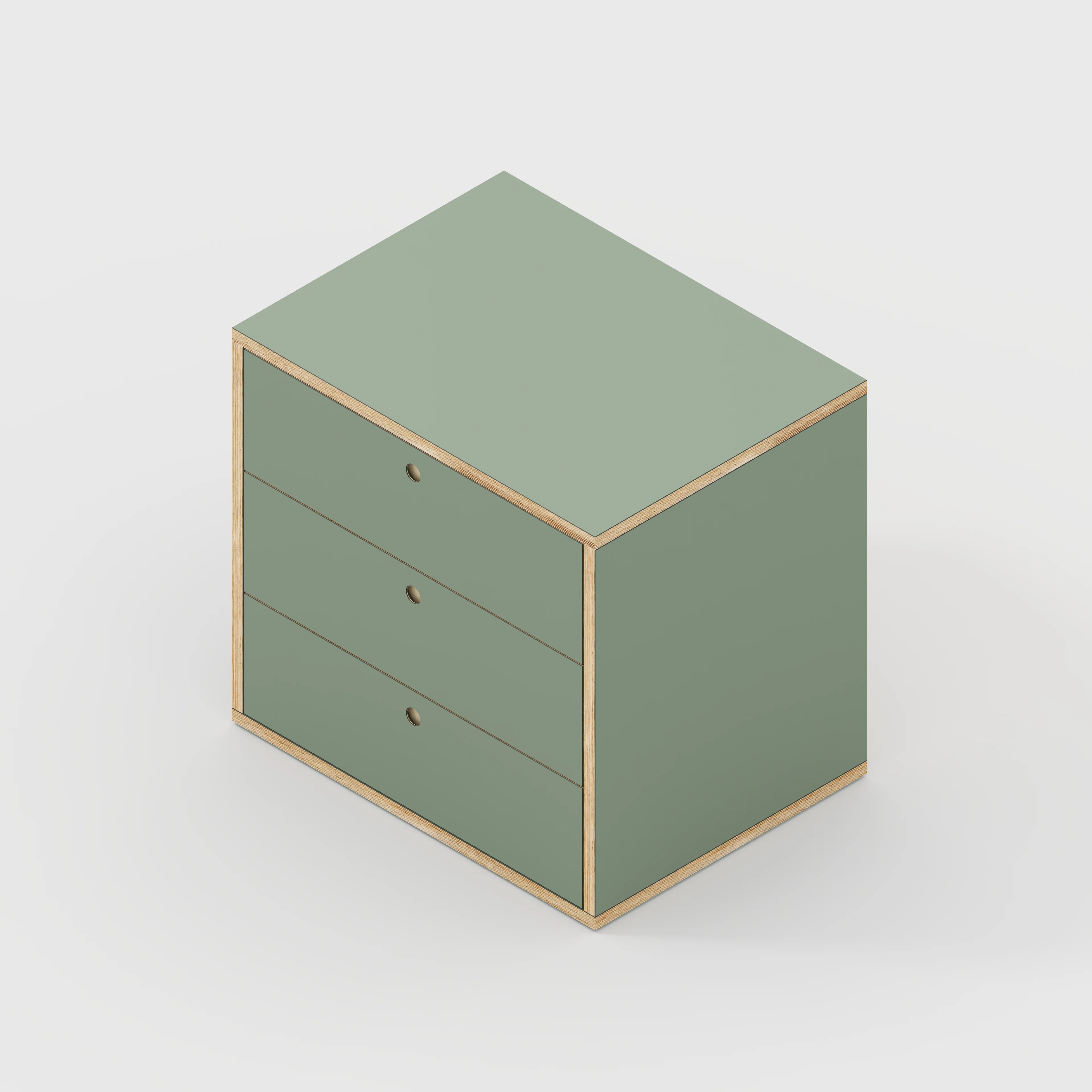 Plywood Drawer Unit - Formica Green Slate - 800(w) x 600(d) x 750(h) - Image 4