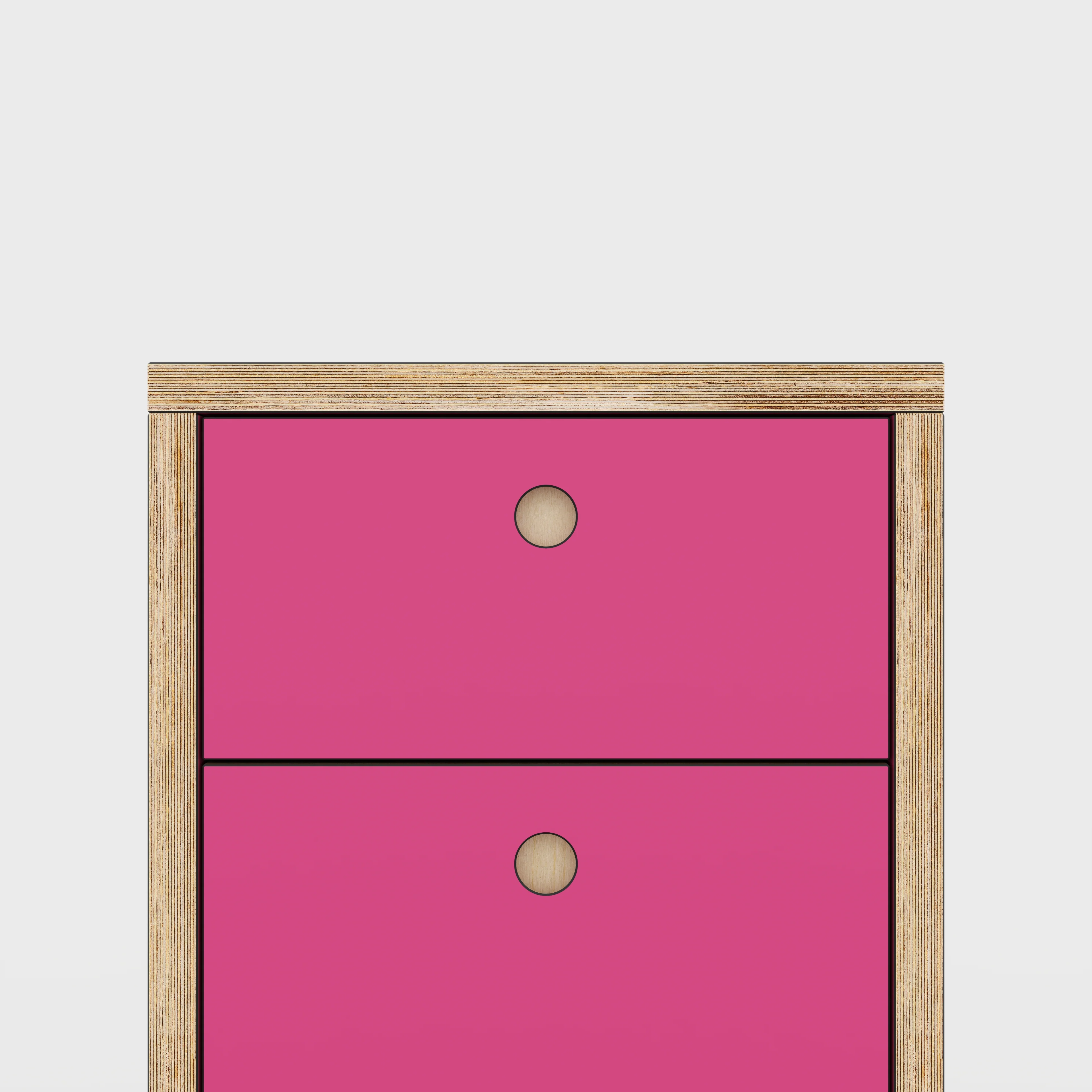 Plywood Drawer Unit - Formica Juicy Pink - 400(w) x 600(d) x 750(h) - Image 3