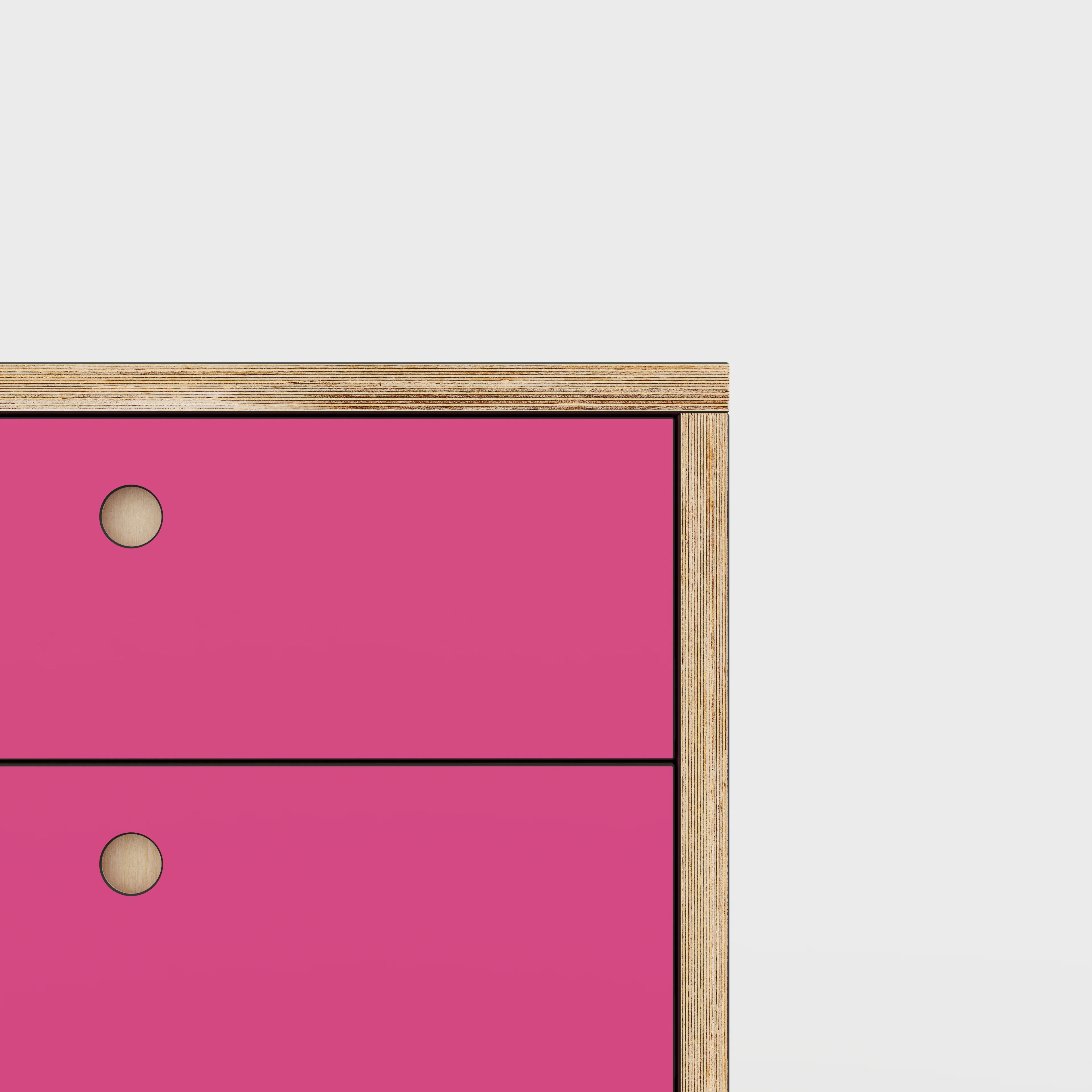 Plywood Drawer Unit - Formica Juicy Pink - 600(w) x 600(d) x 750(h) - Image 3