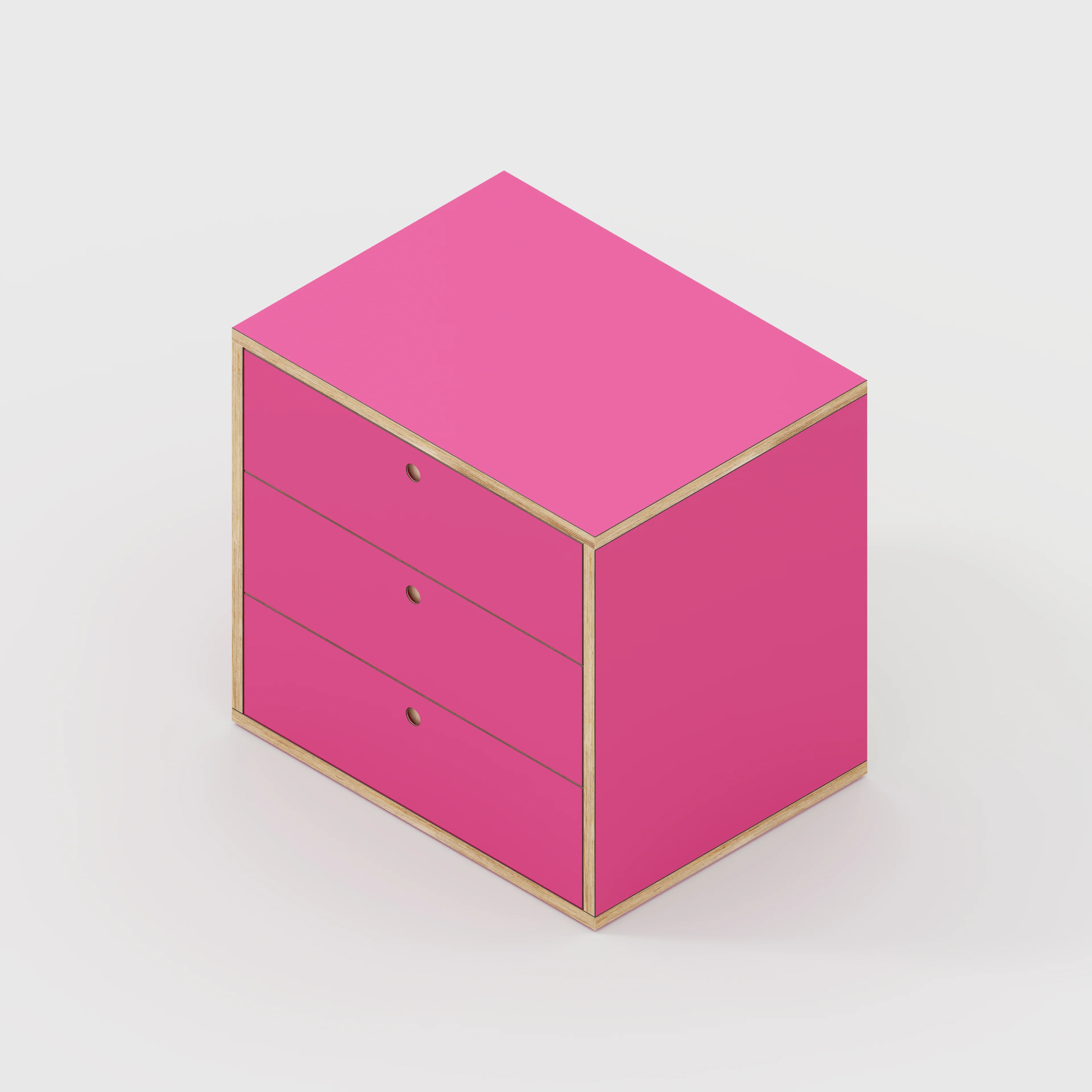Plywood Drawer Unit - Formica Juicy Pink - 800(w) x 600(d) x 750(h) - Image 4
