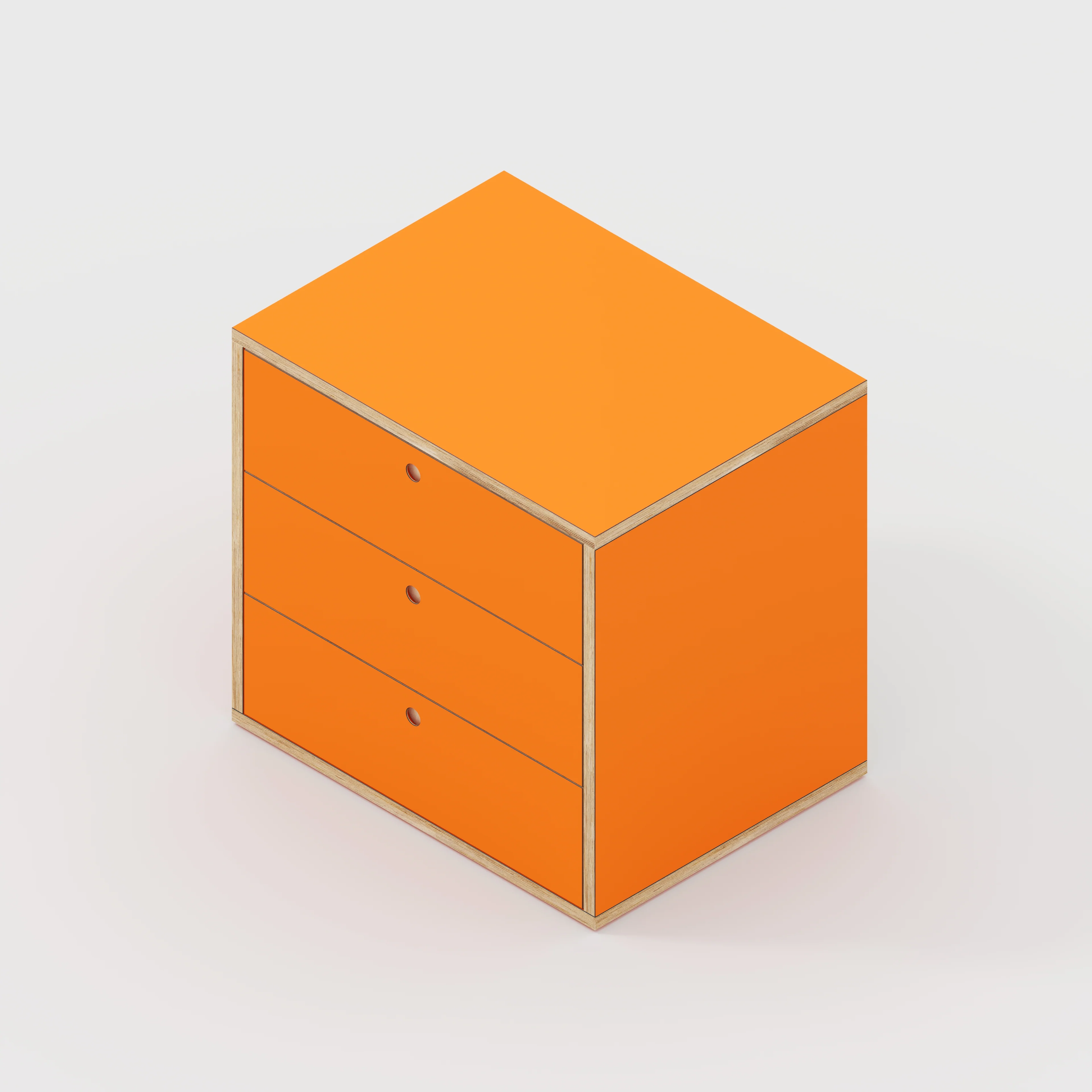 Plywood Drawer Unit - Formica Levante Orange - 800(w) x 600(d) x 750(h) - Image 4