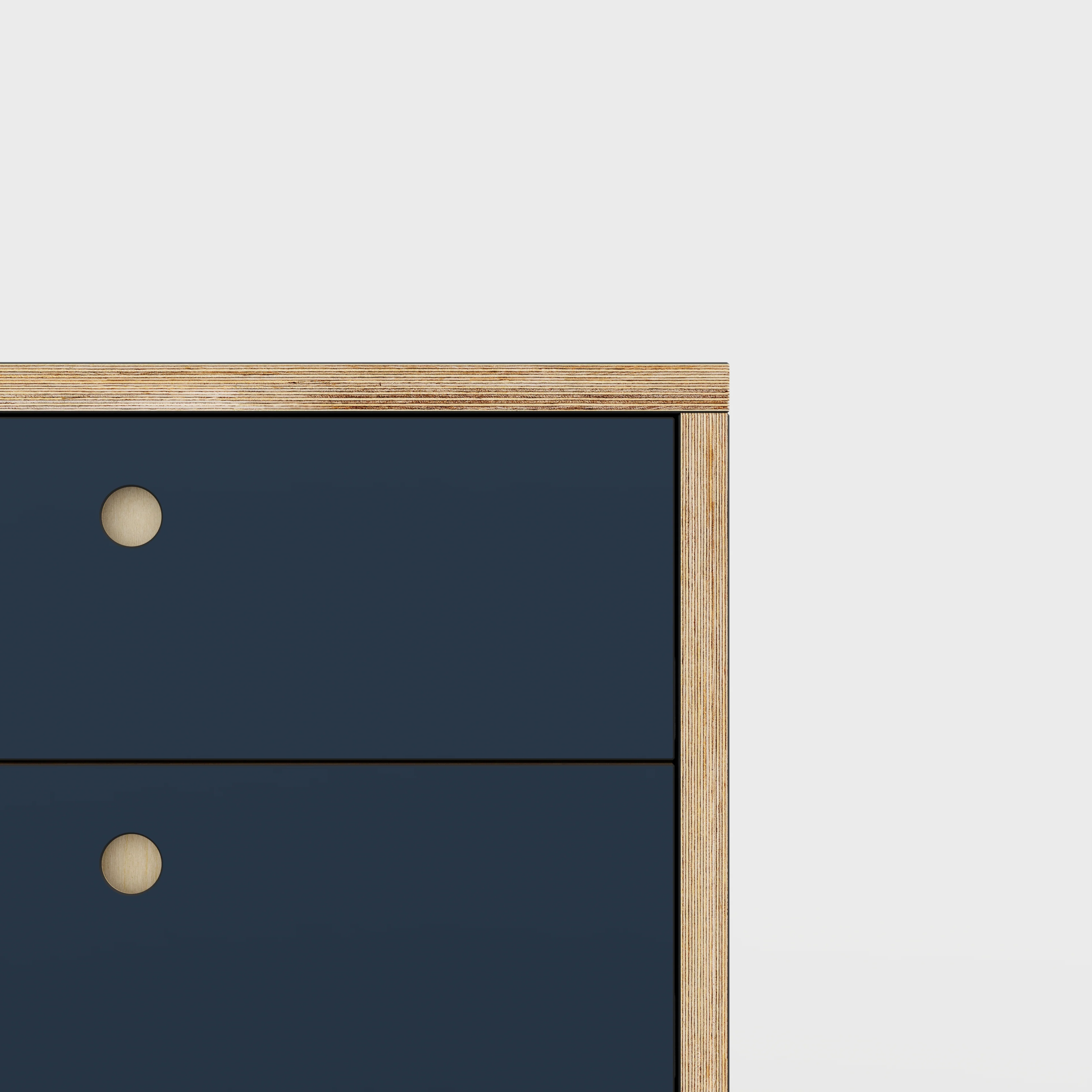 Plywood Drawer Unit - Formica Night Sea Blue - 600(w) x 600(d) x 750(h) - Image 3