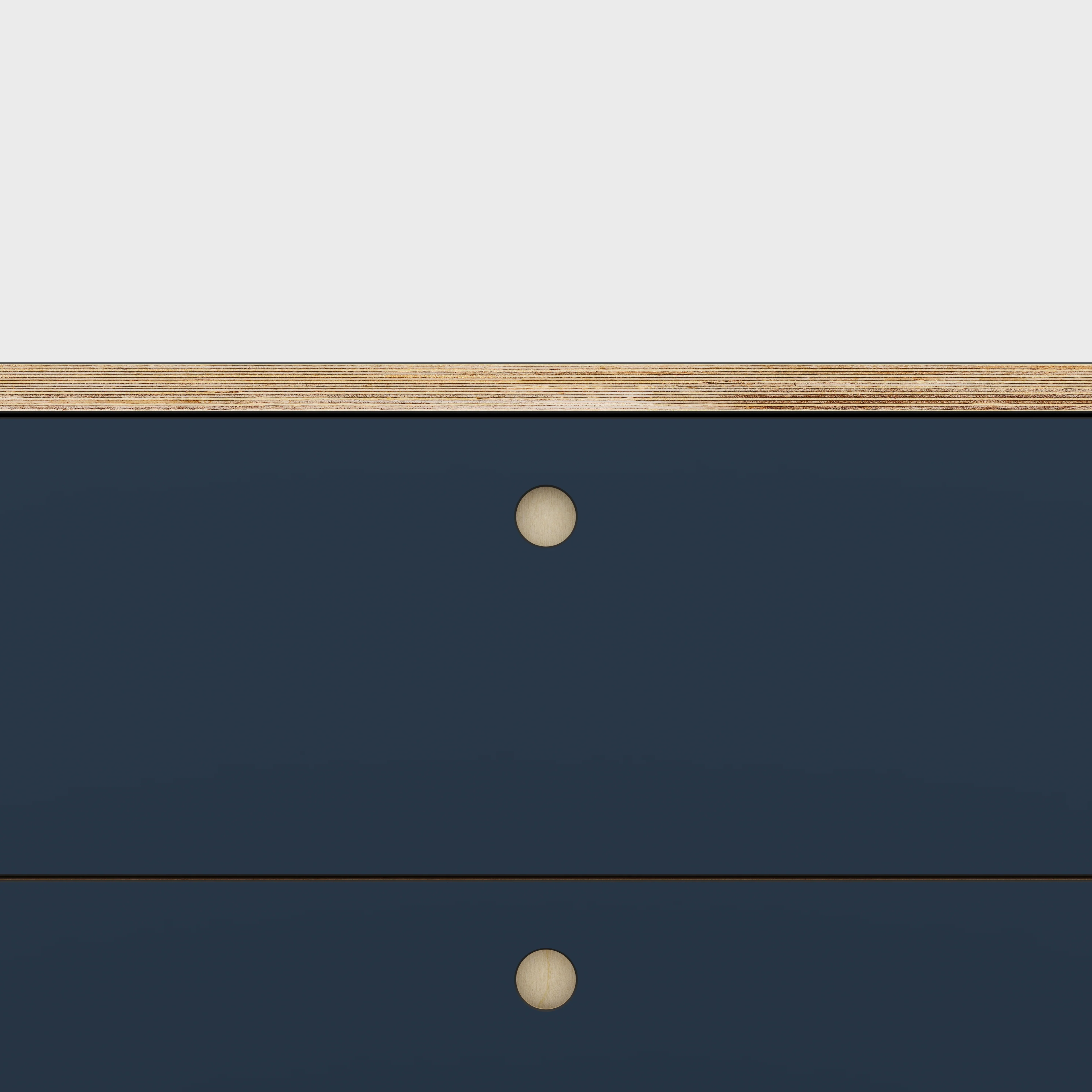 Plywood Drawer Unit - Formica Night Sea Blue - 800(w) x 600(d) x 750(h) - Image 3