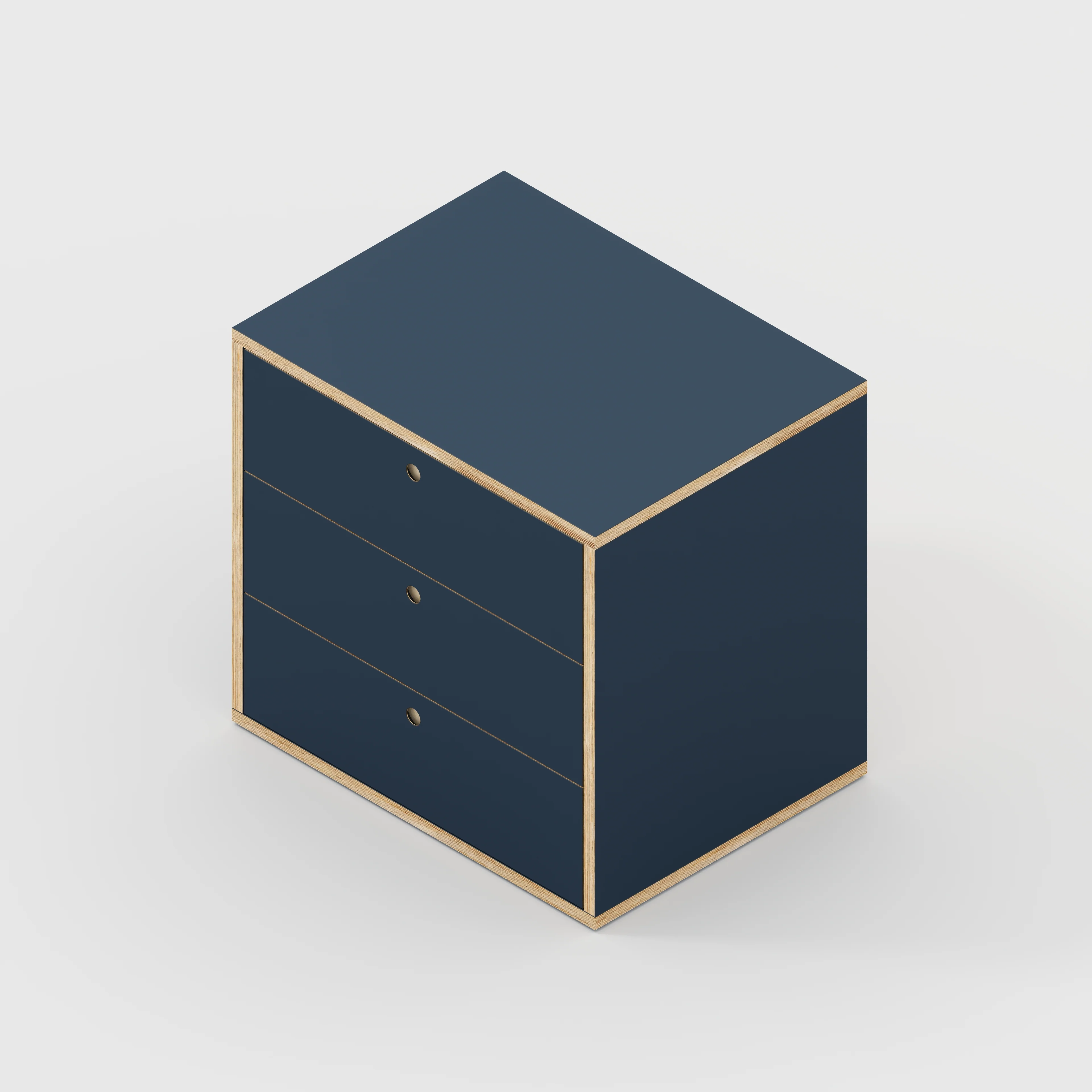 Plywood Drawer Unit - Formica Night Sea Blue - 800(w) x 600(d) x 750(h) - Image 4