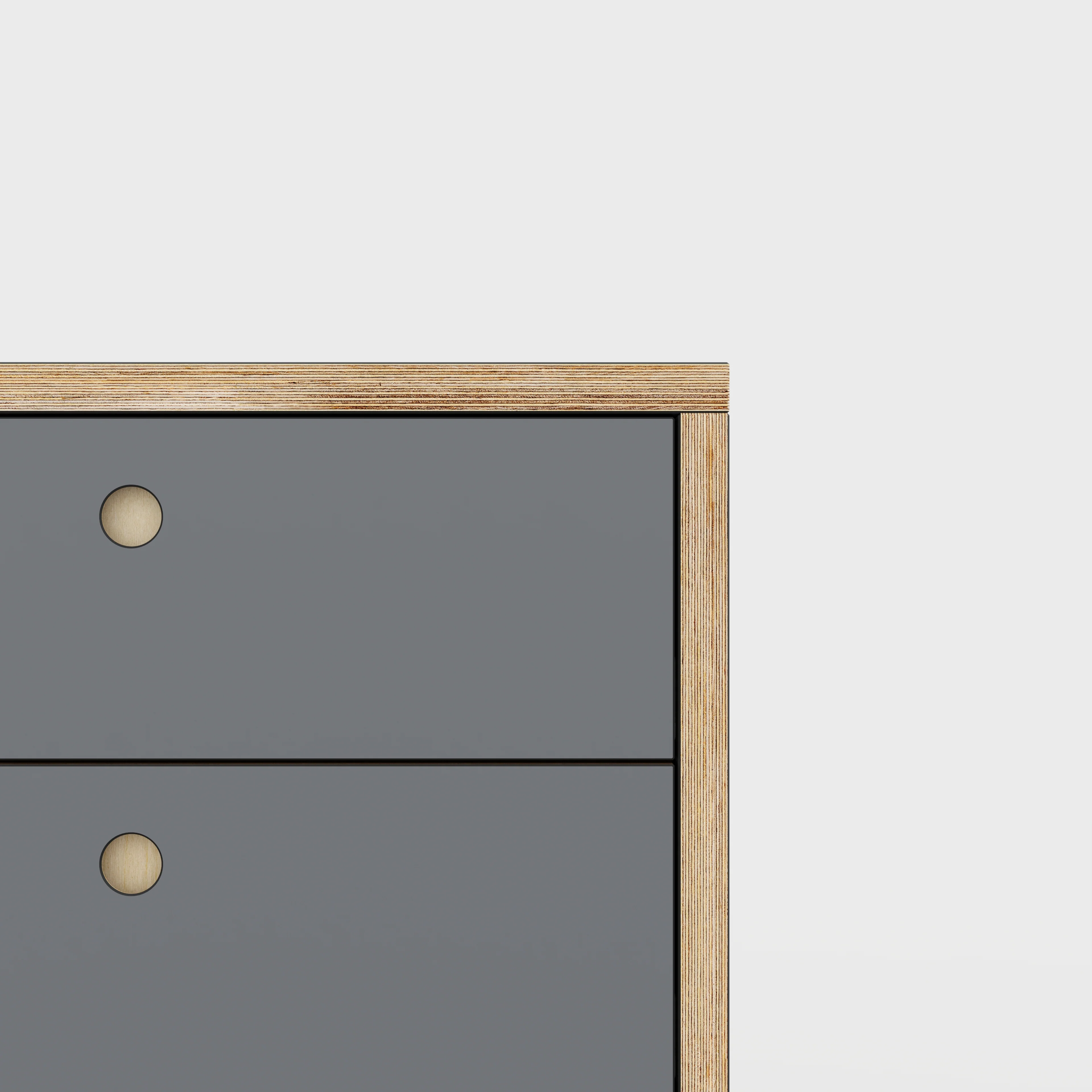 Plywood Drawer Unit - Formica Tornado Grey - 600(w) x 600(d) x 750(h) - Image 3