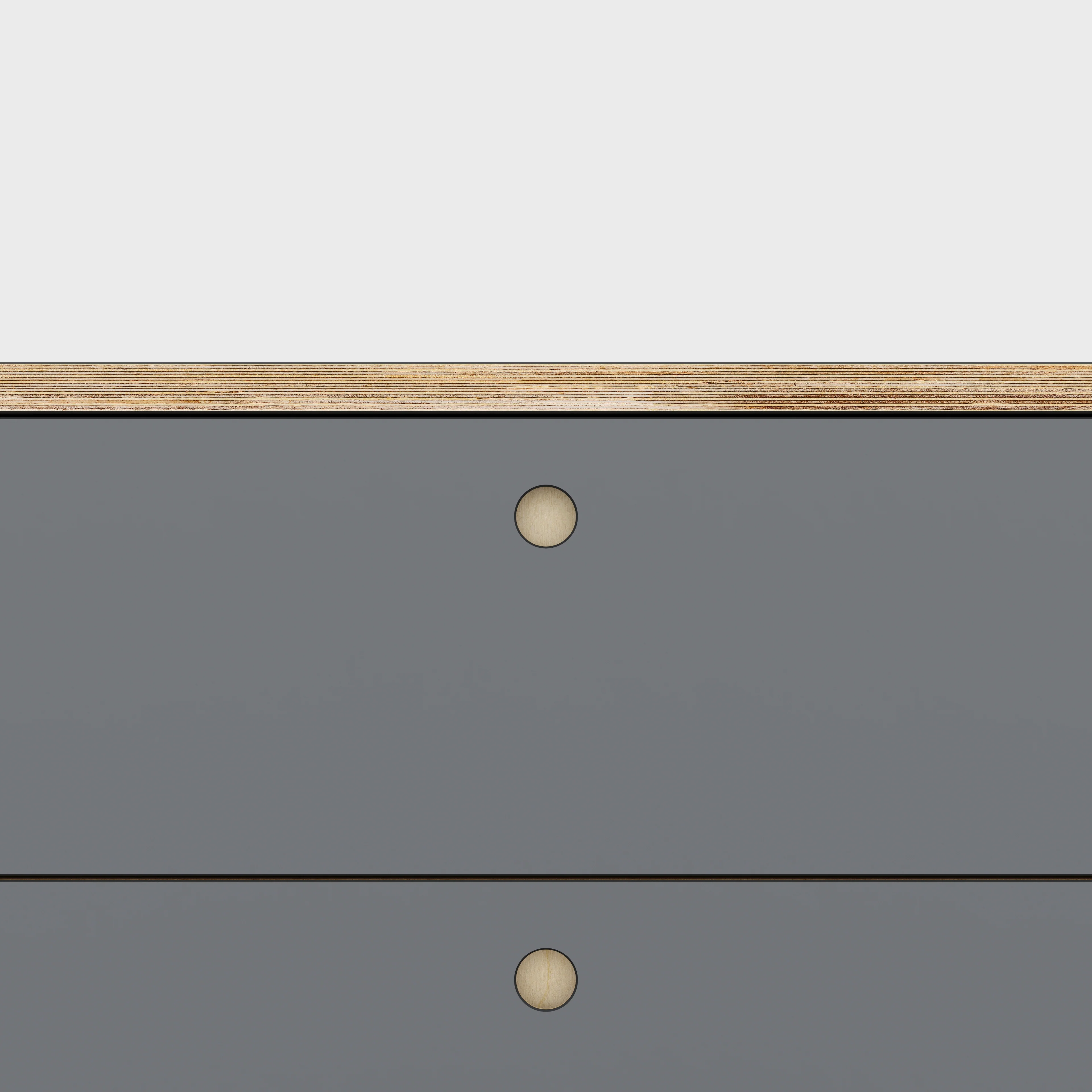 Plywood Drawer Unit - Formica Tornado Grey - 800(w) x 600(d) x 750(h) - Image 3