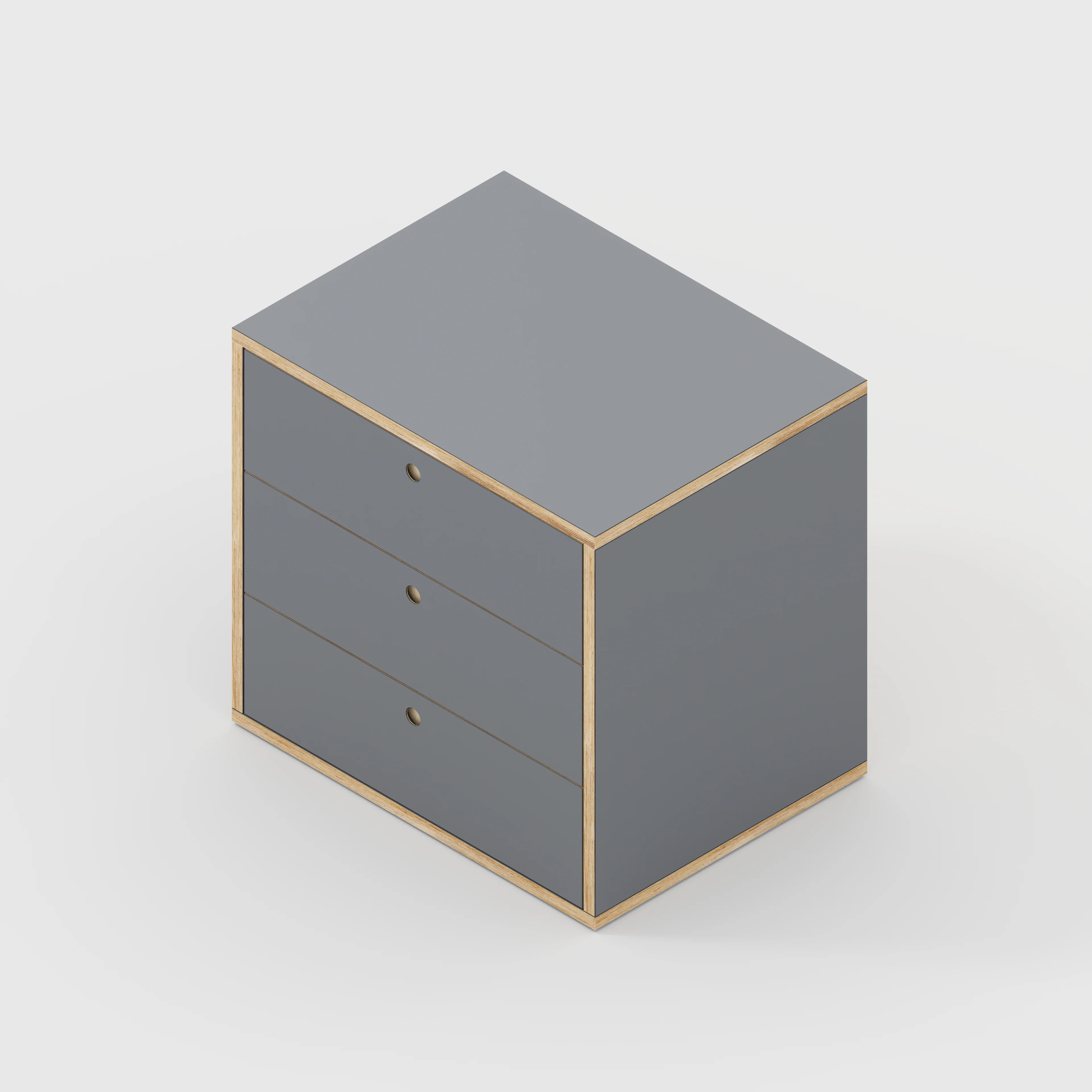 Plywood Drawer Unit - Formica Tornado Grey - 800(w) x 600(d) x 750(h) - Image 4