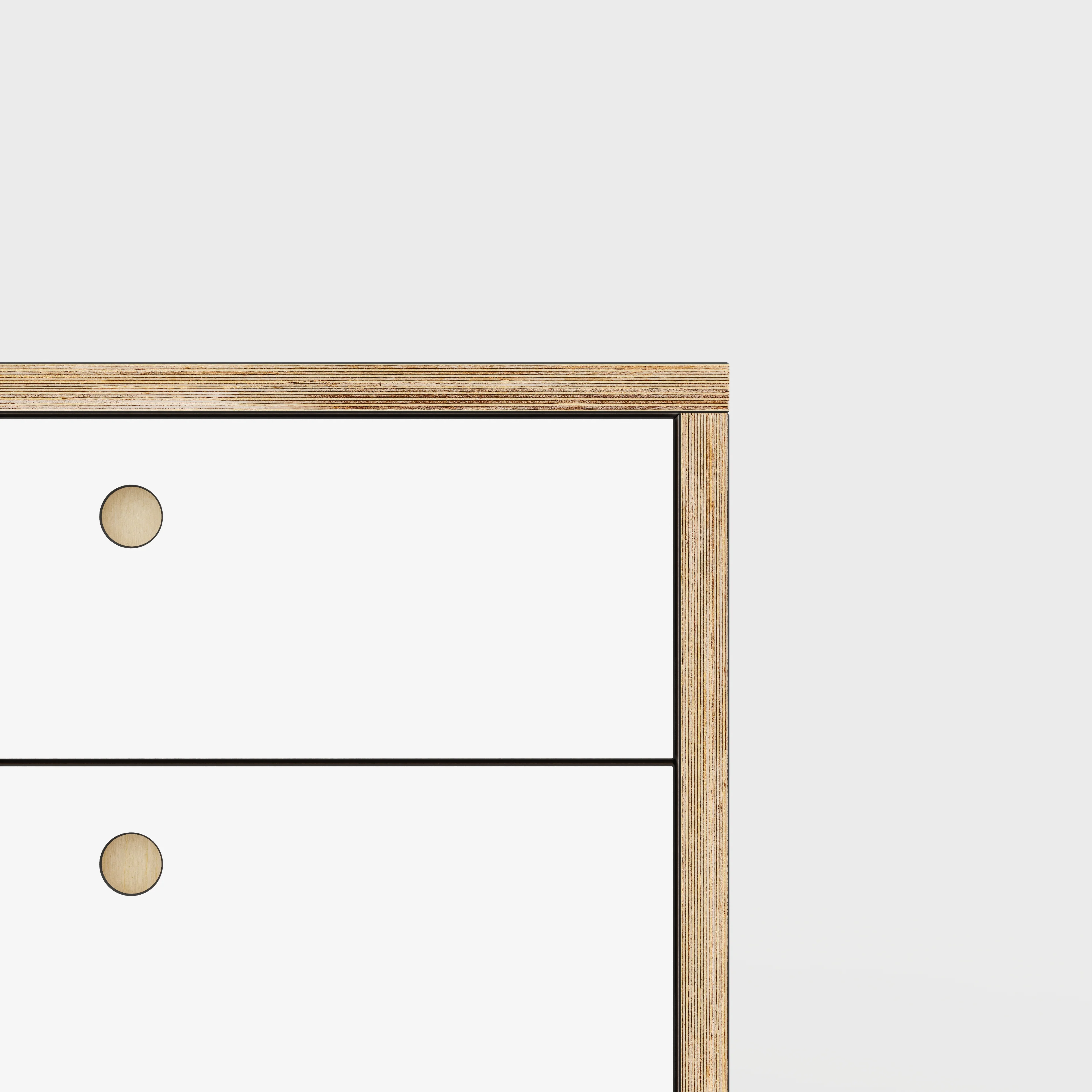 Plywood Drawer Unit - Formica White - 600(w) x 600(d) x 750(h) - Image 3