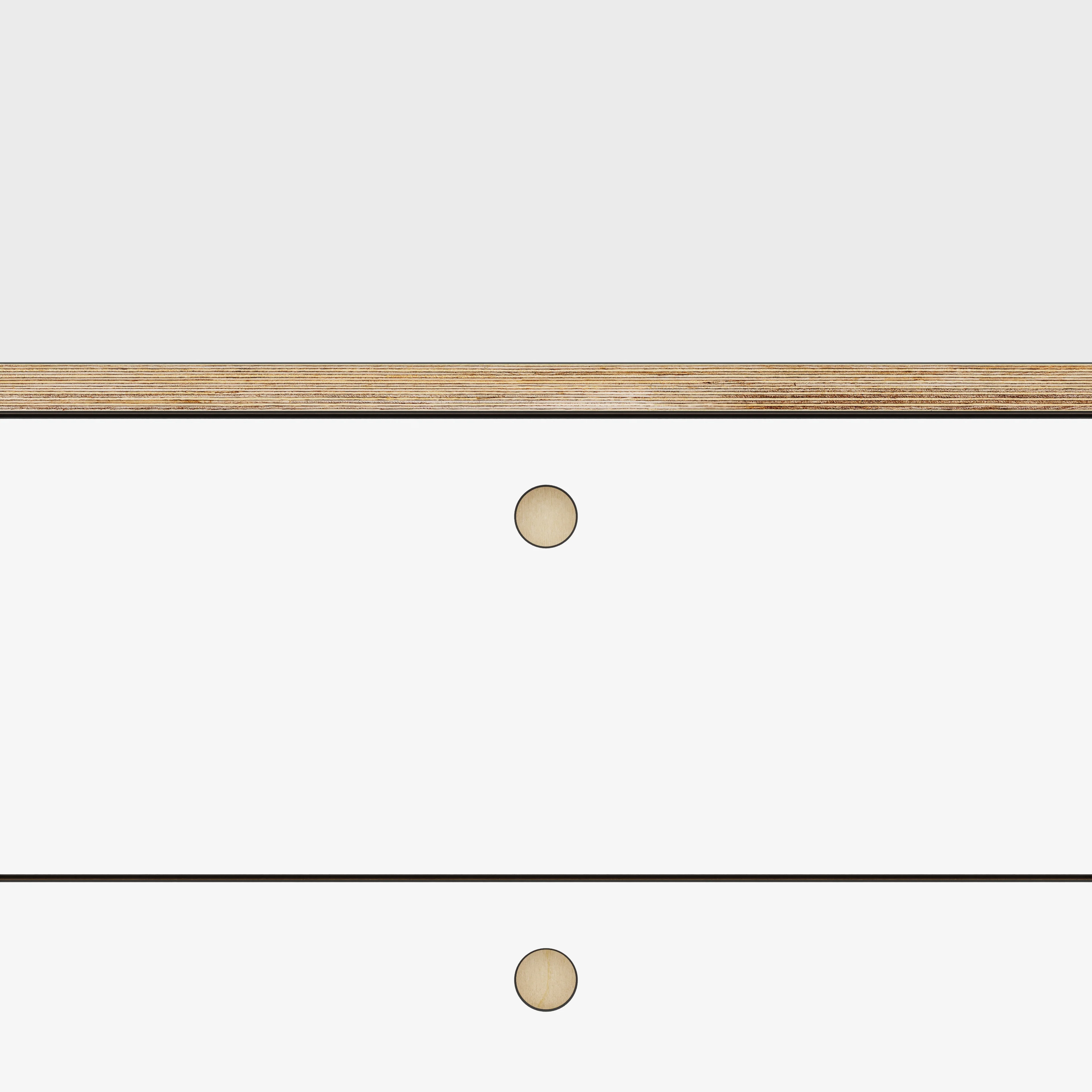 Plywood Drawer Unit - Formica White - 800(w) x 600(d) x 750(h) - Image 3