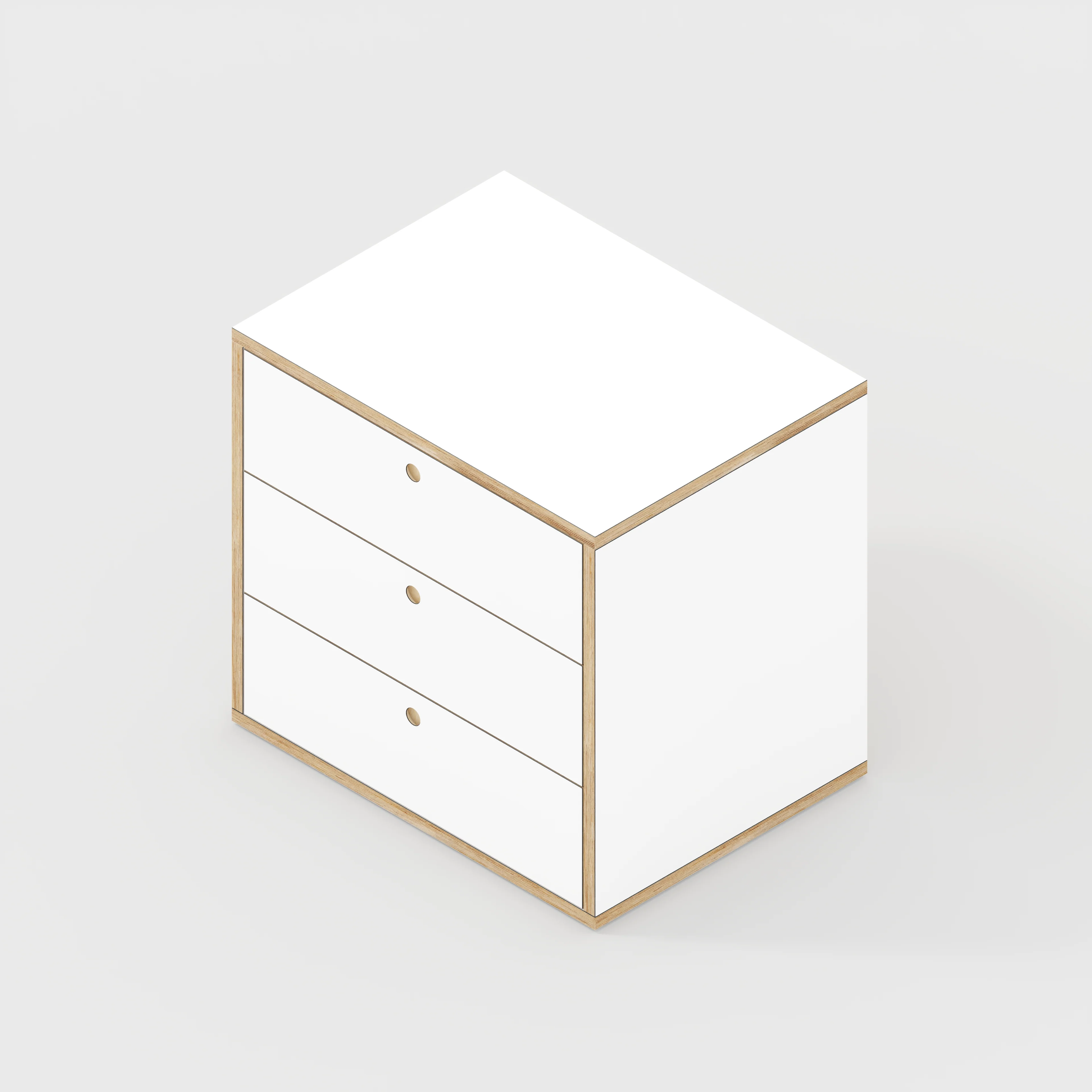 Plywood Drawer Unit - Formica White - 800(w) x 600(d) x 750(h) - Image 4