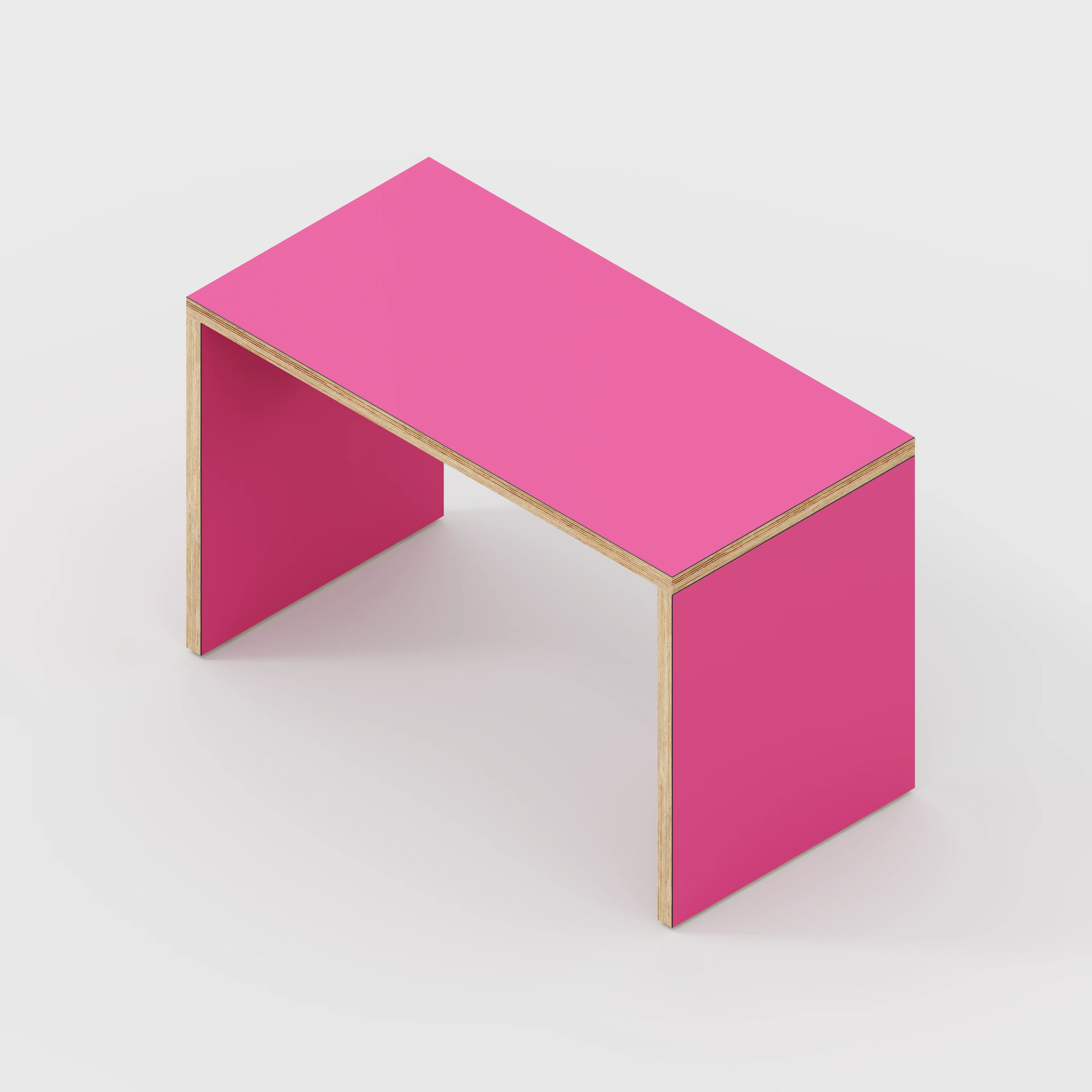 Plywood Kids Desk with Solid Sides - Formica Juicy Pink - 800(w) x 400(d) x 500(h) - Image 5