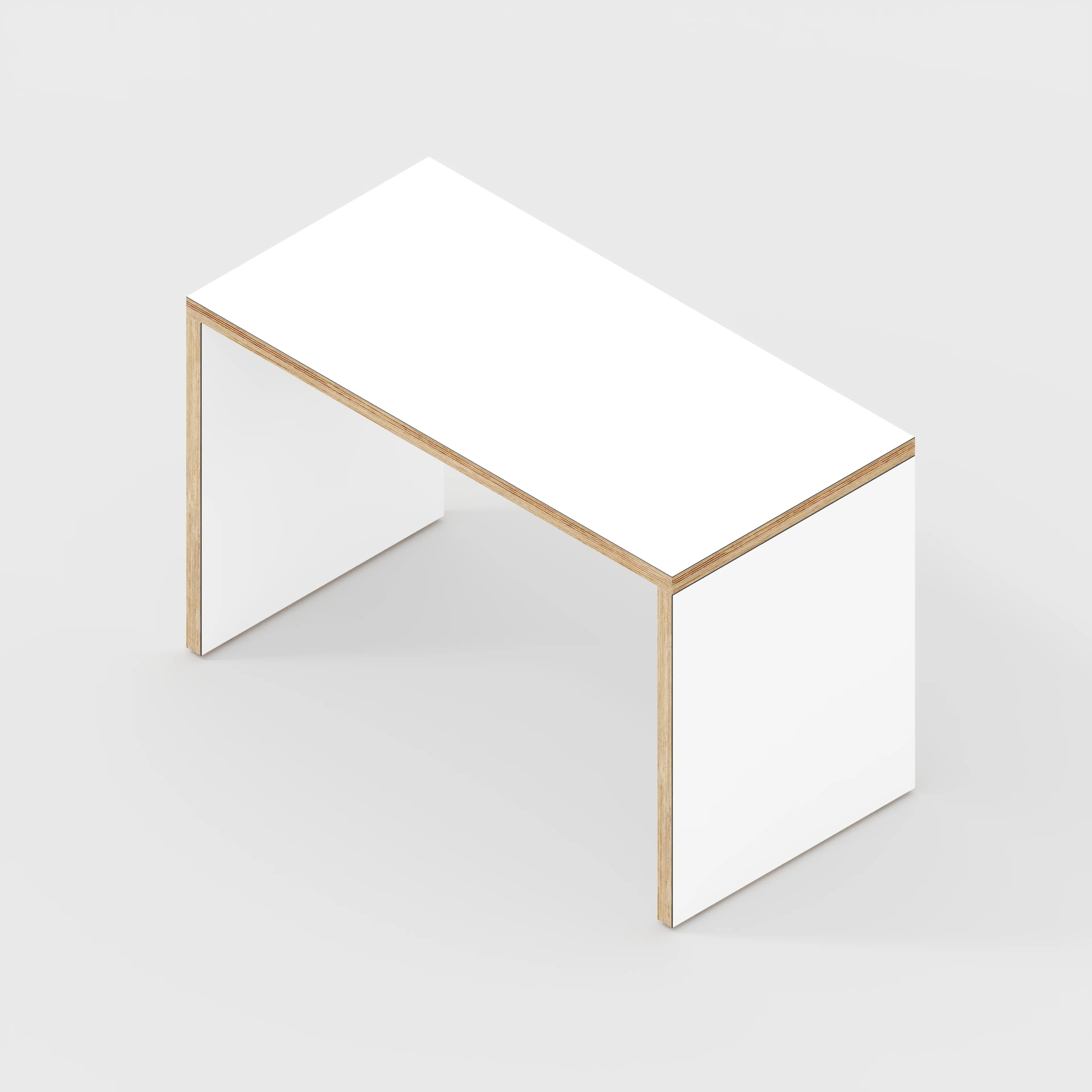 Plywood Kids Desk with Solid Sides - Formica White - 800(w) x 400(d) x 500(h) - Image 5