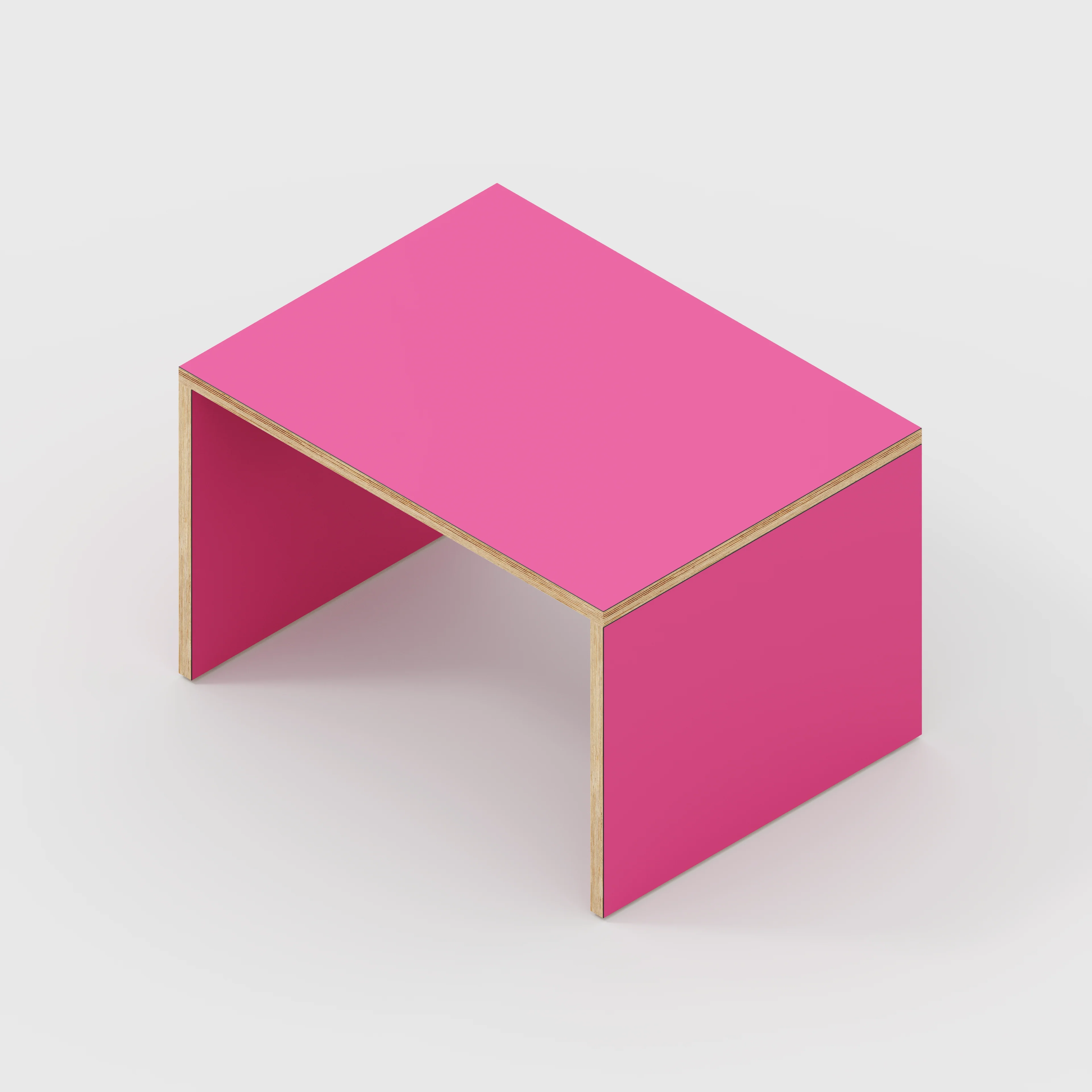 Plywood Kids Table with Solid Sides - Formica Juicy Pink - 800(w) x 600(d) x 500(h) - Image 5