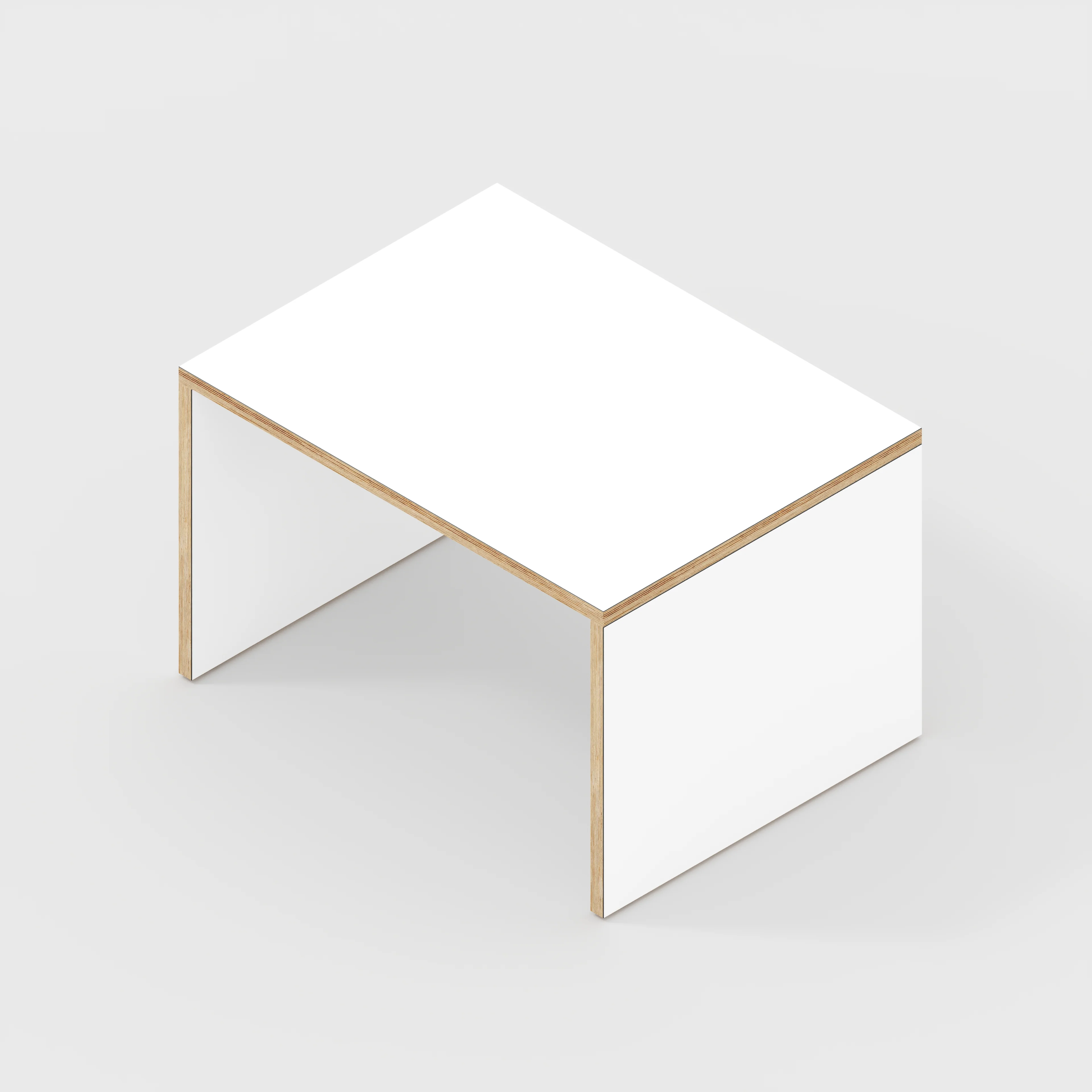 Plywood Kids Table with Solid Sides - Formica White - 800(w) x 600(d) x 500(h) - Image 5