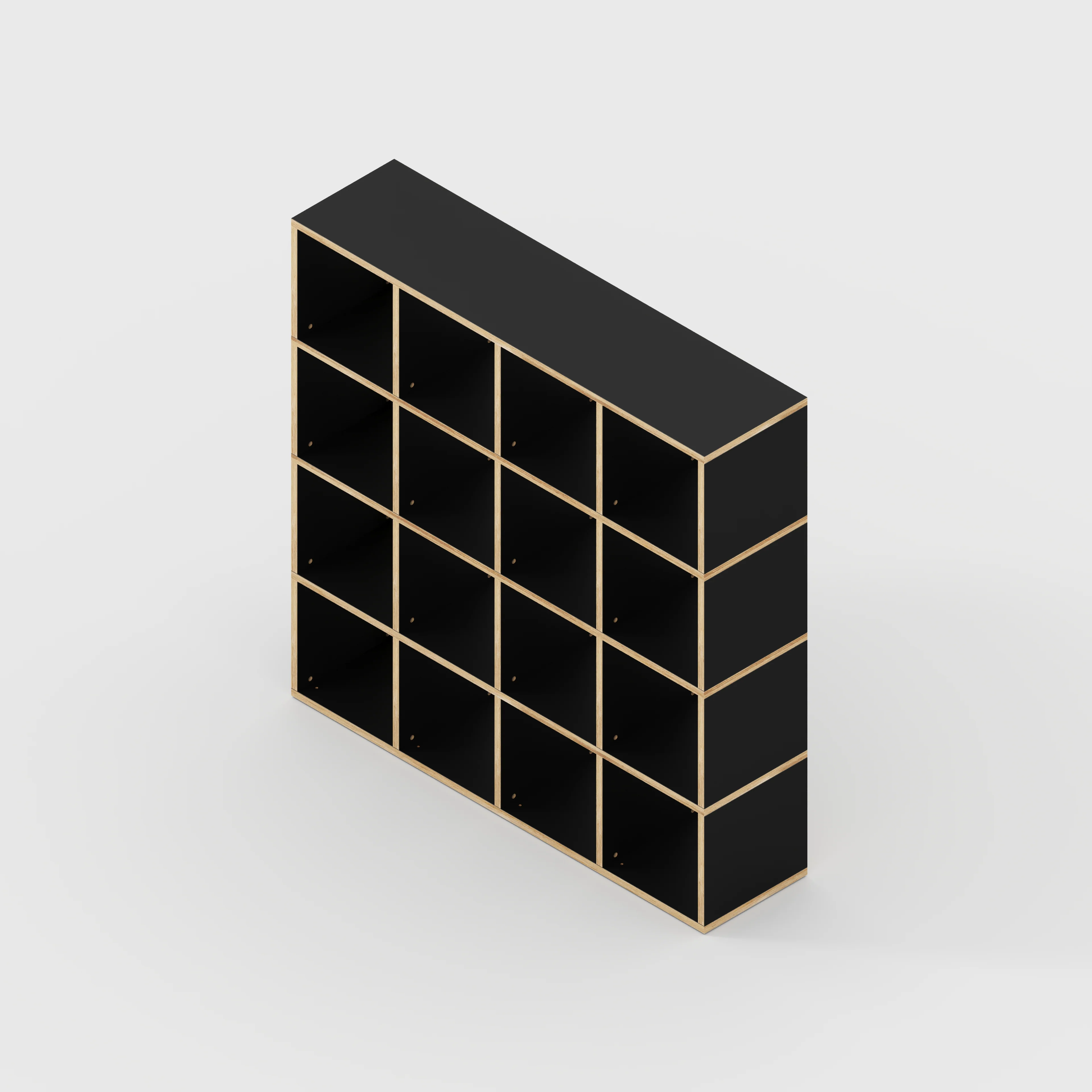 Plywood Open Shelves - Formica Diamond Black - 1600(w) x 400(d) x 1600(h) - Image 3