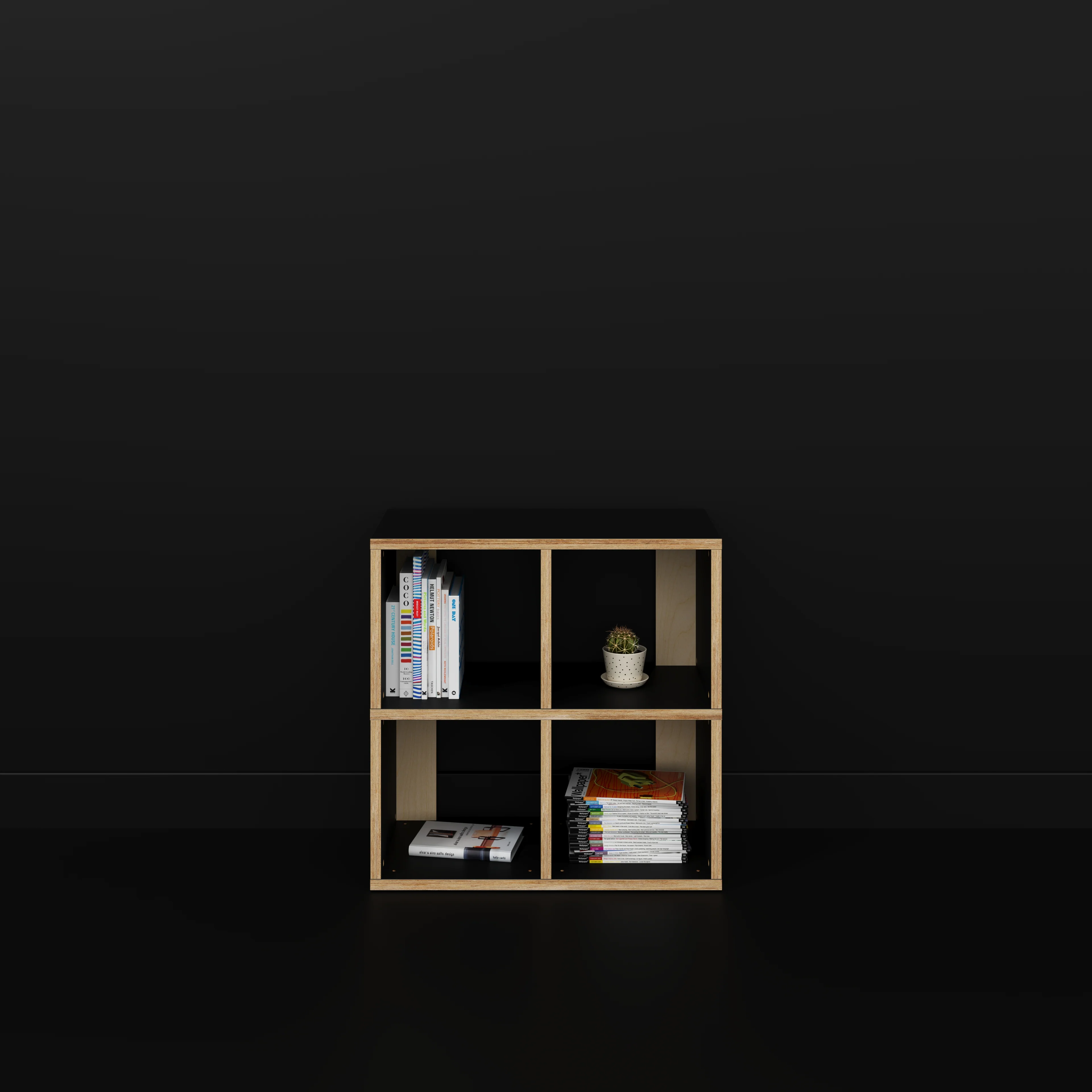 Plywood Open Shelves - Formica Diamond Black - 800(w) x 400(d) x 800(h) - Image 2