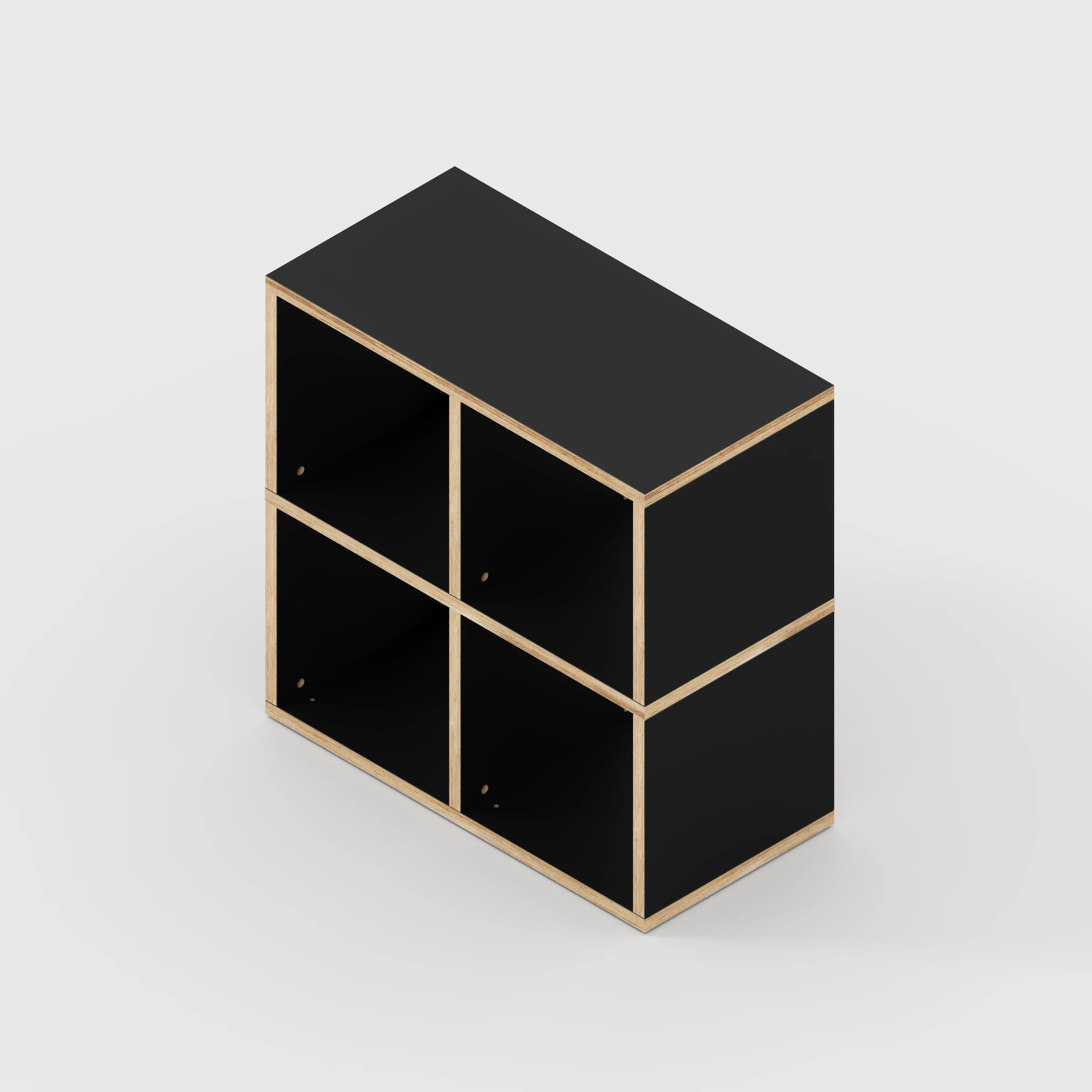 Plywood Open Shelves - Formica Diamond Black - 800(w) x 400(d) x 800(h) - Image 3