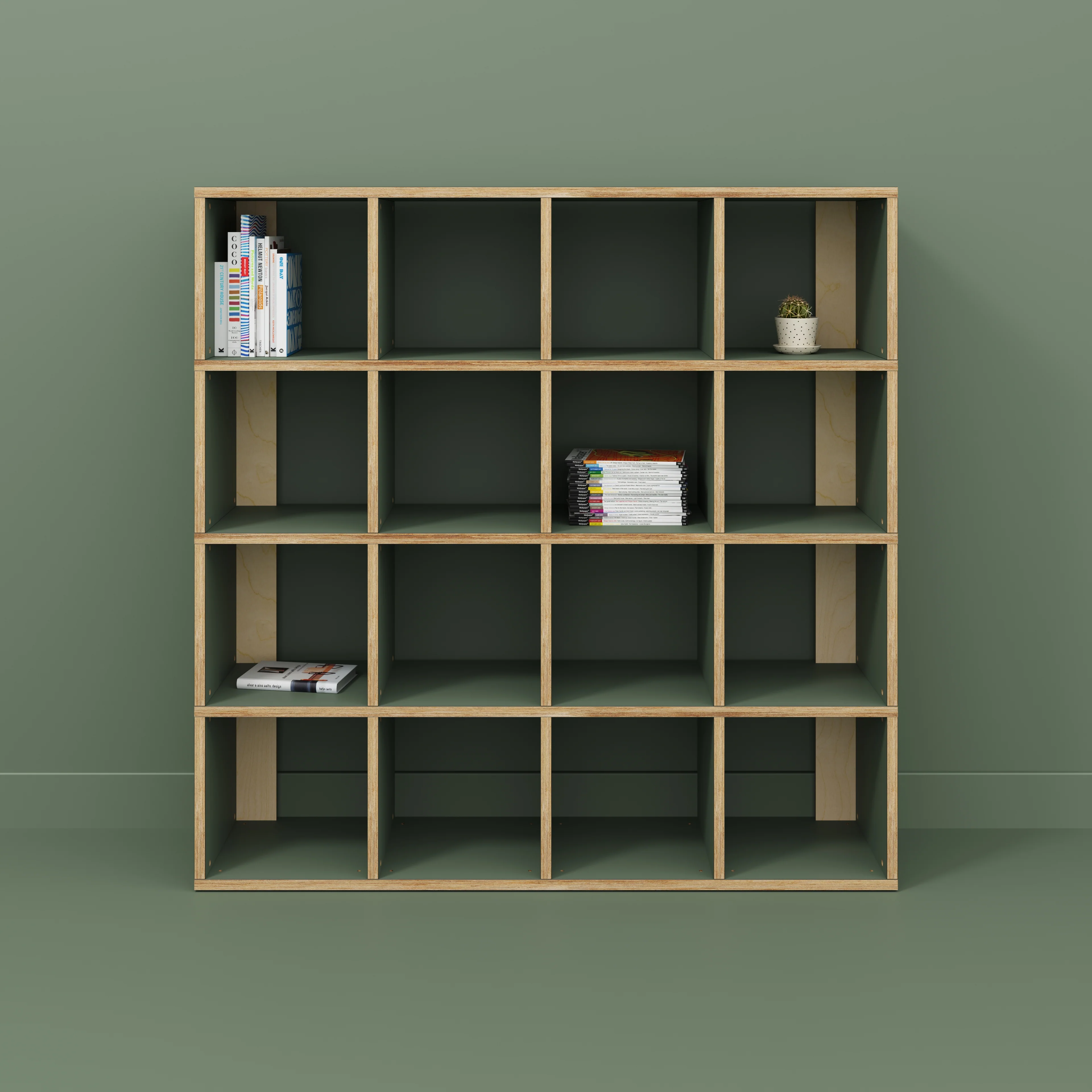 Plywood Open Shelves - Formica Green Slate - 1600(w) x 400(d) x 1600(h) - Image 2