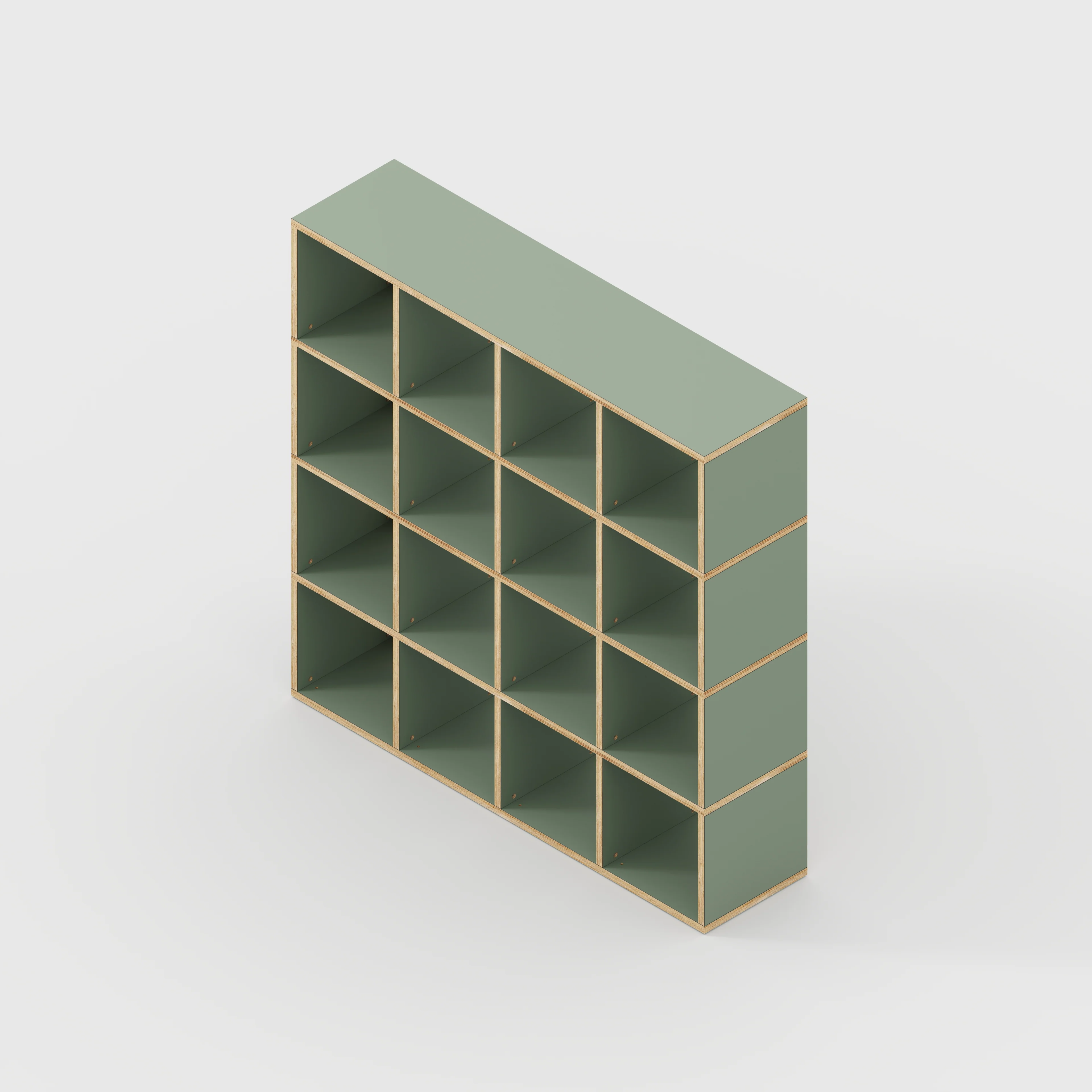 Plywood Open Shelves - Formica Green Slate - 1600(w) x 400(d) x 1600(h) - Image 3