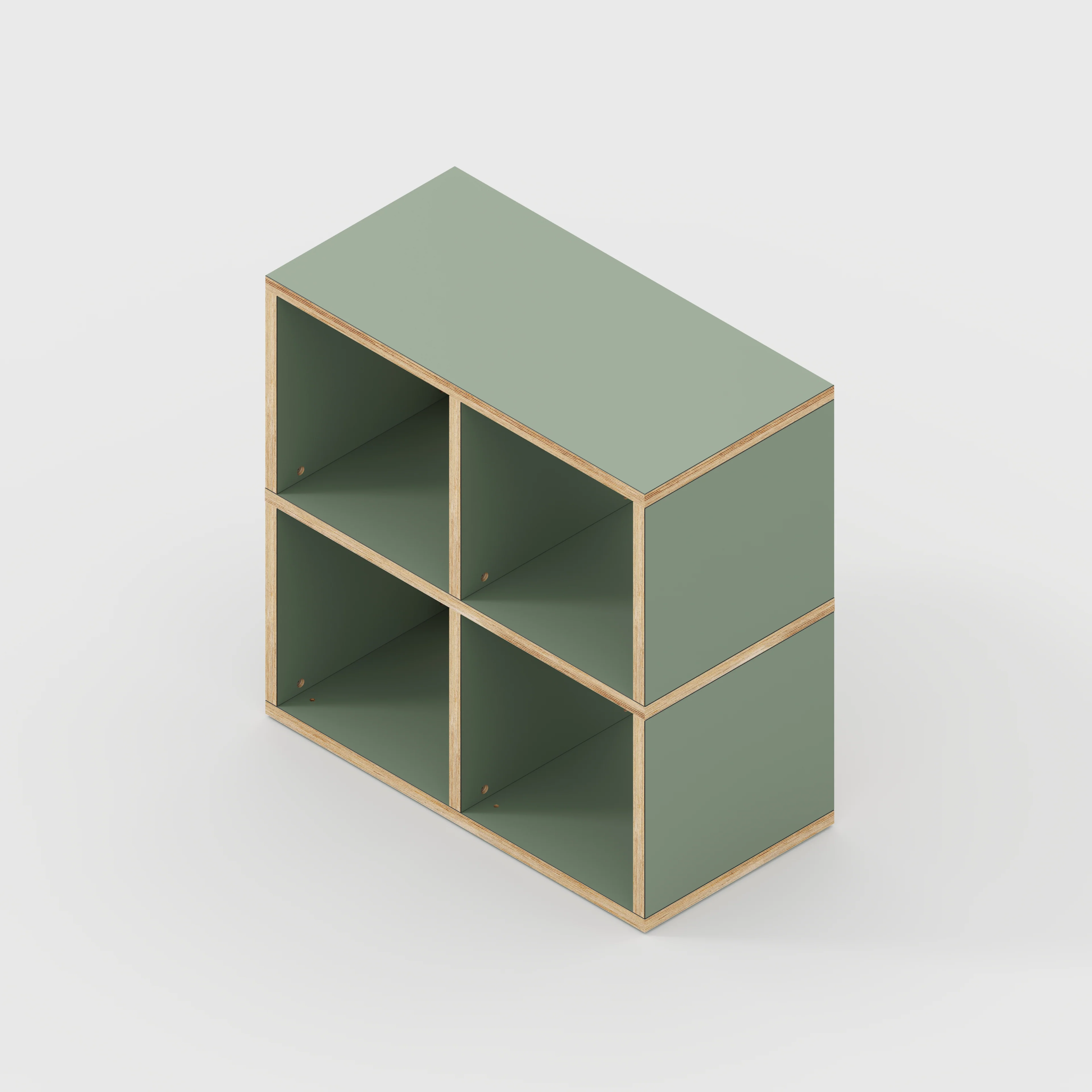Plywood Open Shelves - Formica Green Slate - 800(w) x 400(d) x 800(h) - Image 3