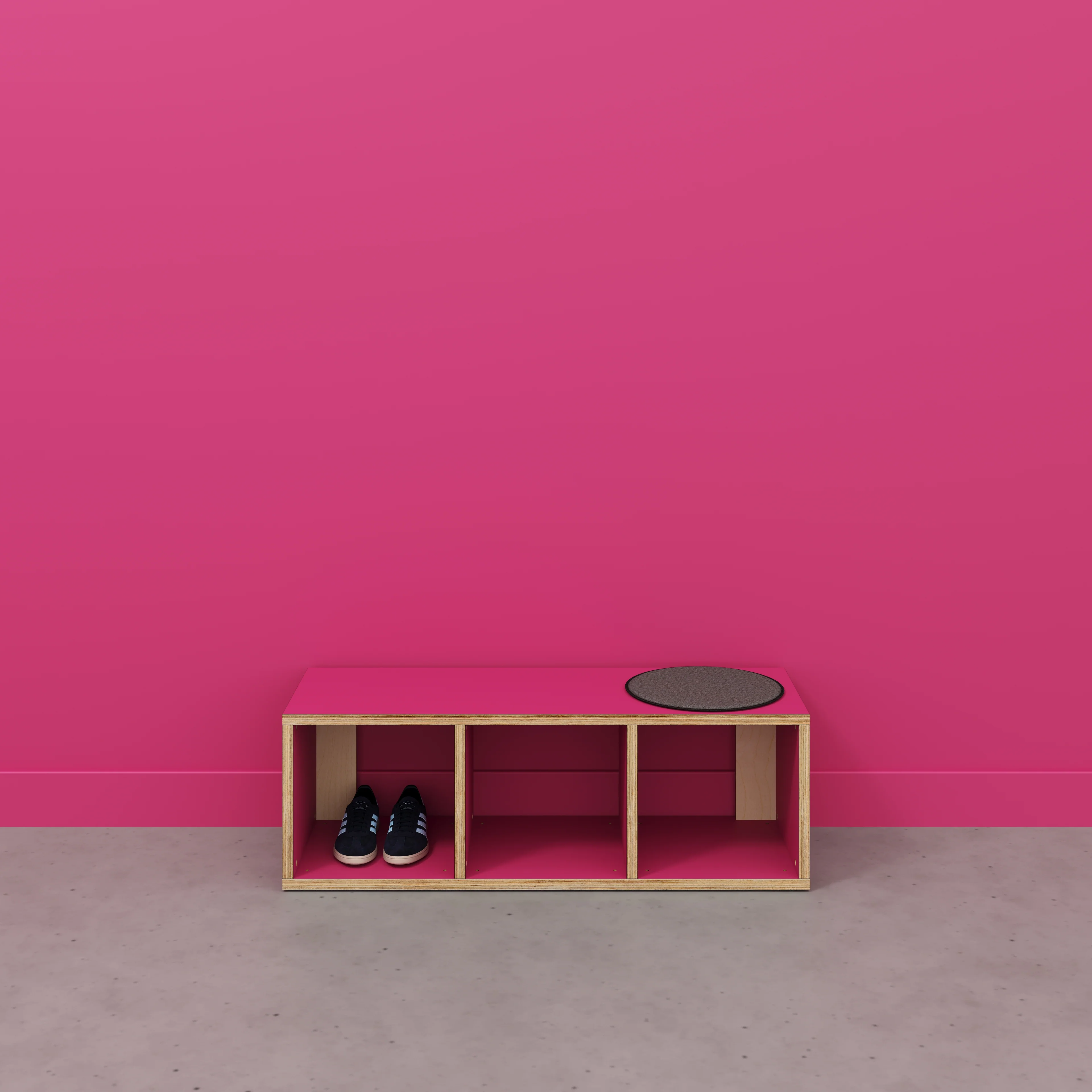 Plywood Open Shelves - Formica Juicy Pink - 1200(w) x 400(d) x 400(h) - Image 2