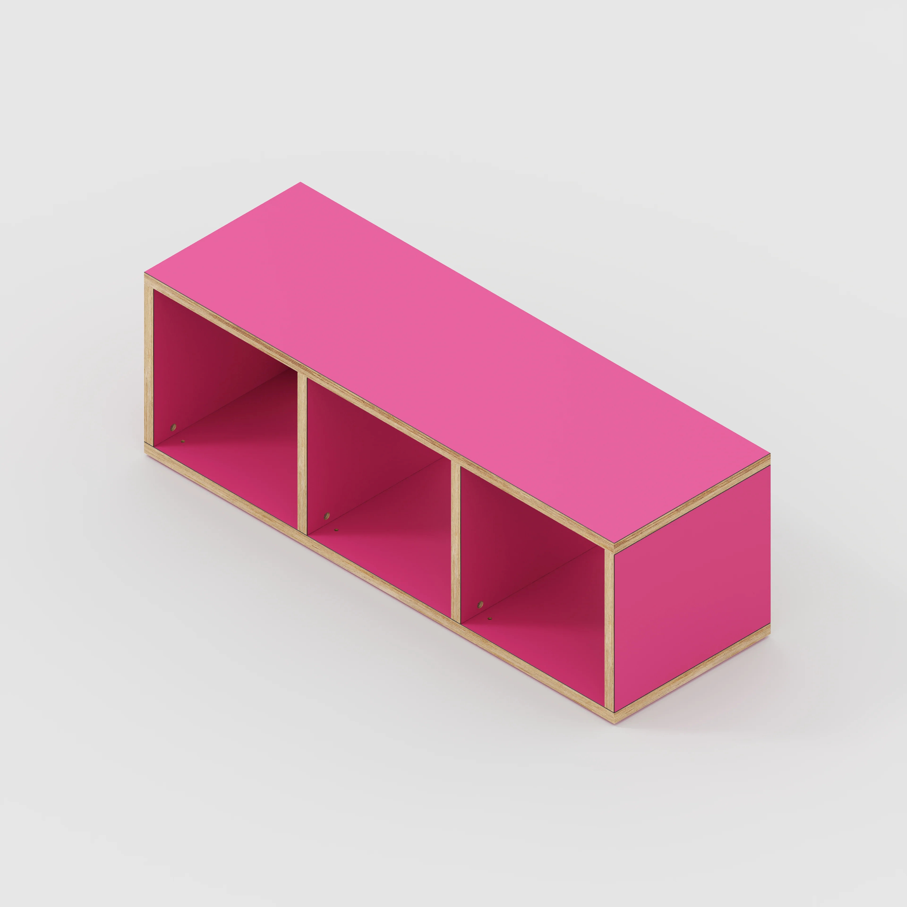 Plywood Open Shelves - Formica Juicy Pink - 1200(w) x 400(d) x 400(h) - Image 3