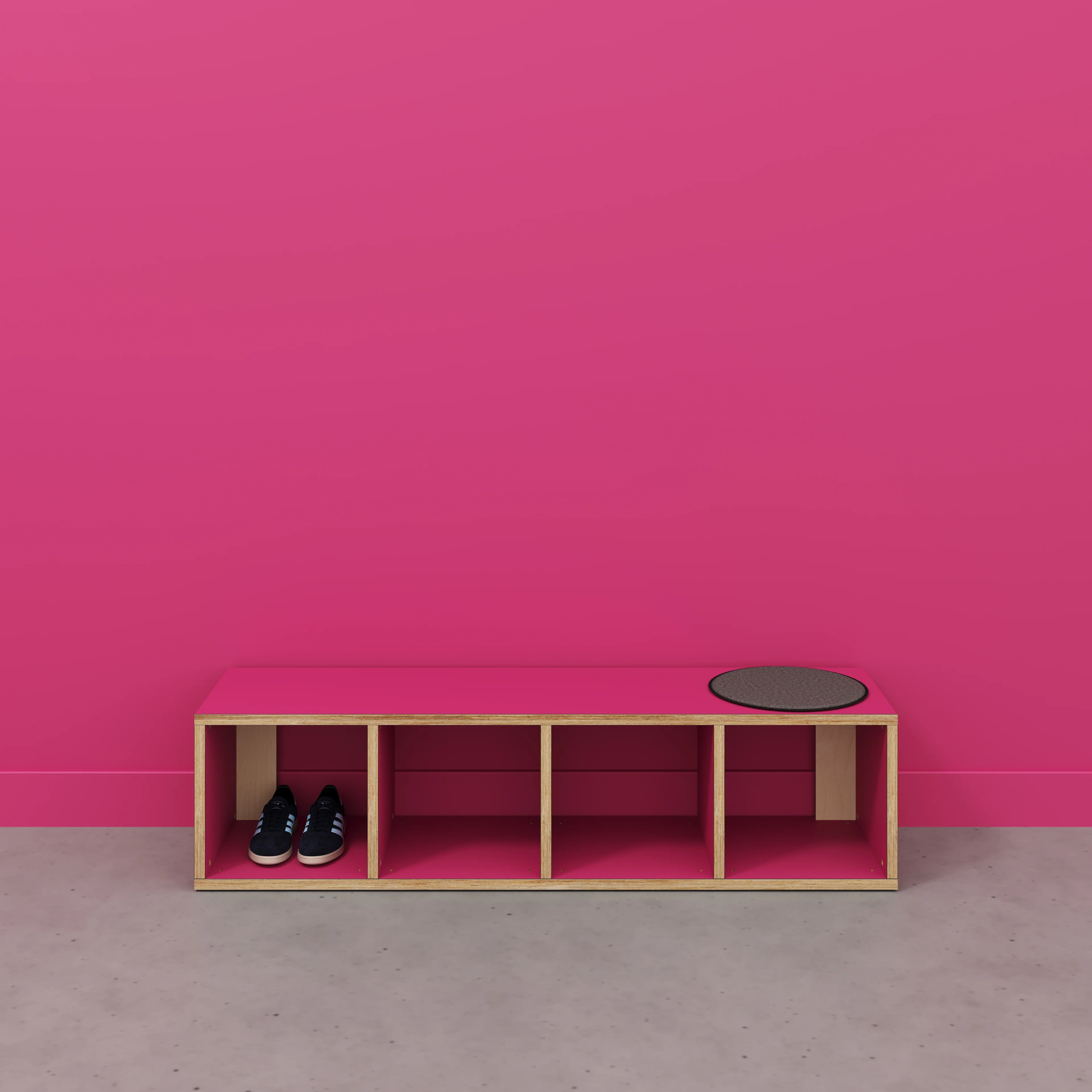Plywood Open Shelves - Formica Juicy Pink - 1600(w) x 400(d) x 400(h) - Image 2