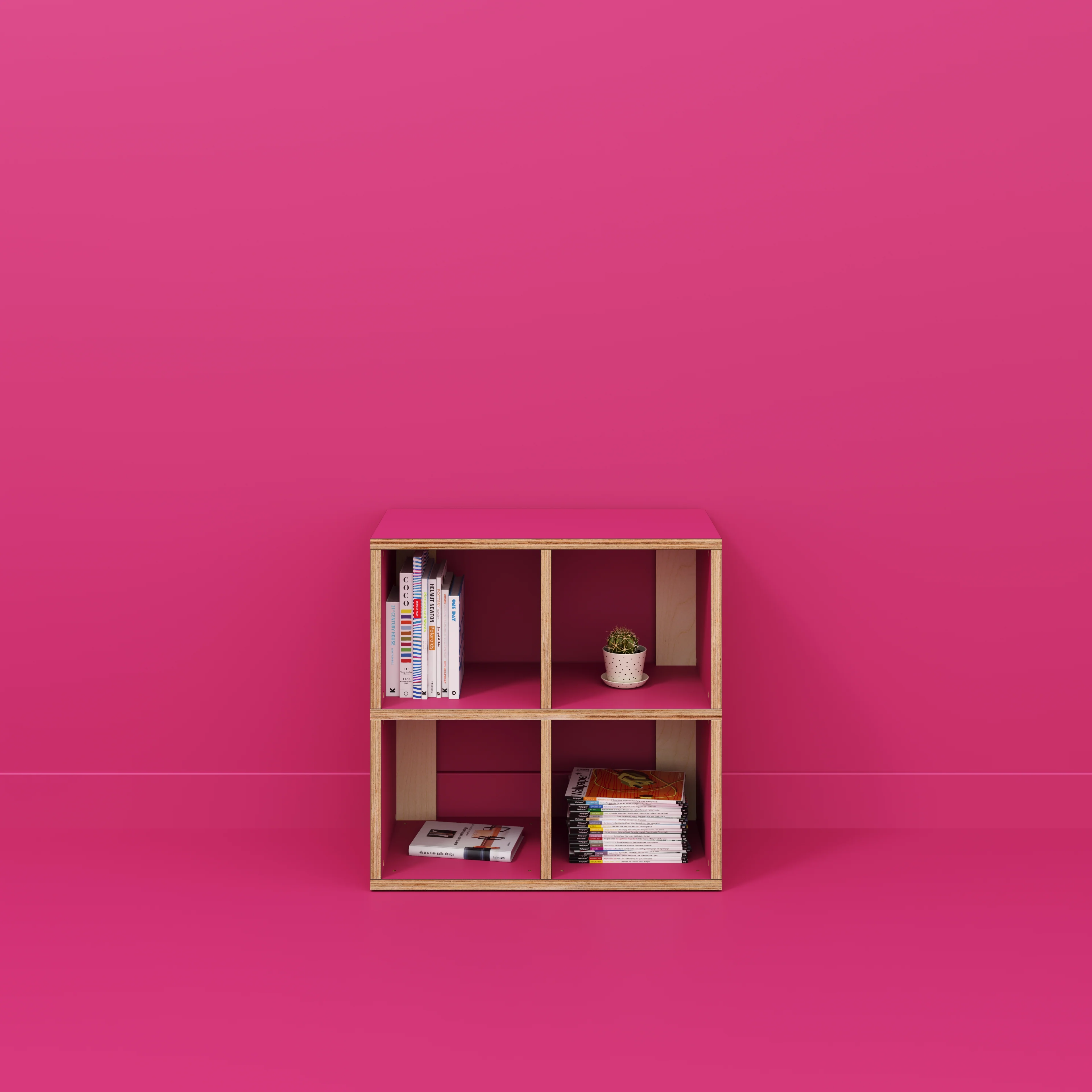 Plywood Open Shelves - Formica Juicy Pink - 800(w) x 400(d) x 800(h) - Image 2