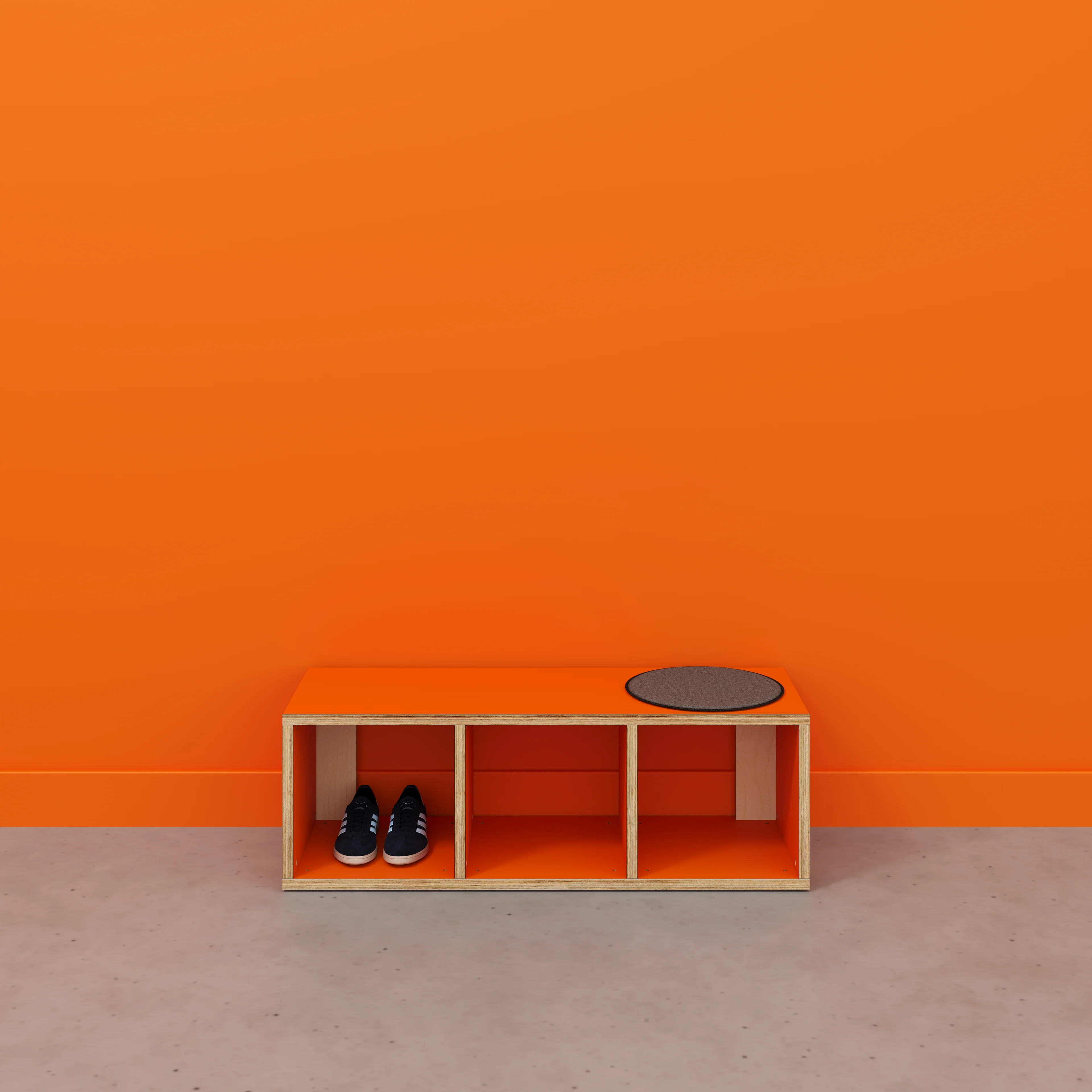Plywood Open Shelves - Formica Levante Orange - 1200(w) x 400(d) x 400(h) - Image 2