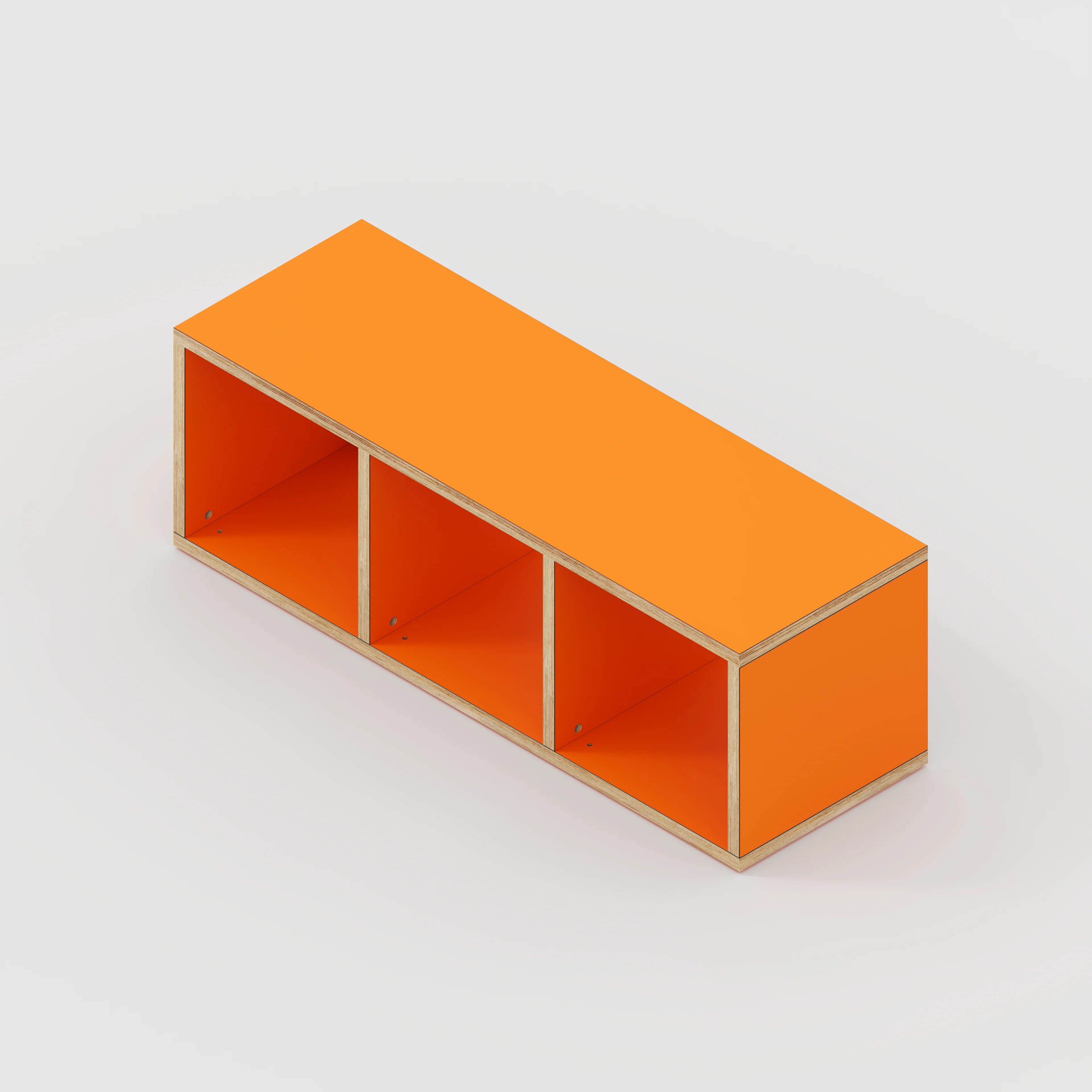 Plywood Open Shelves - Formica Levante Orange - 1200(w) x 400(d) x 400(h) - Image 3