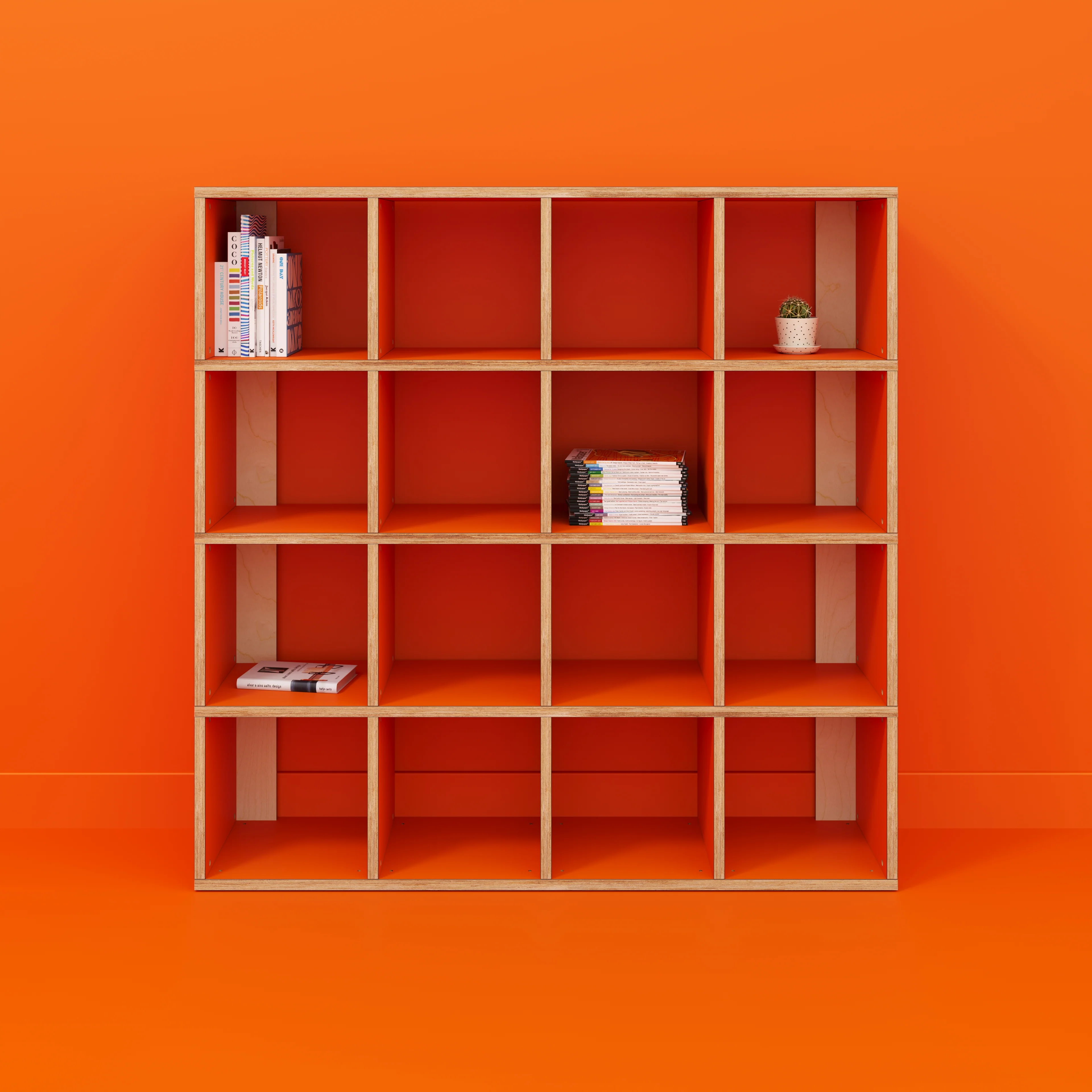 Plywood Open Shelves - Formica Levante Orange - 1600(w) x 400(d) x 1600(h) - Image 2