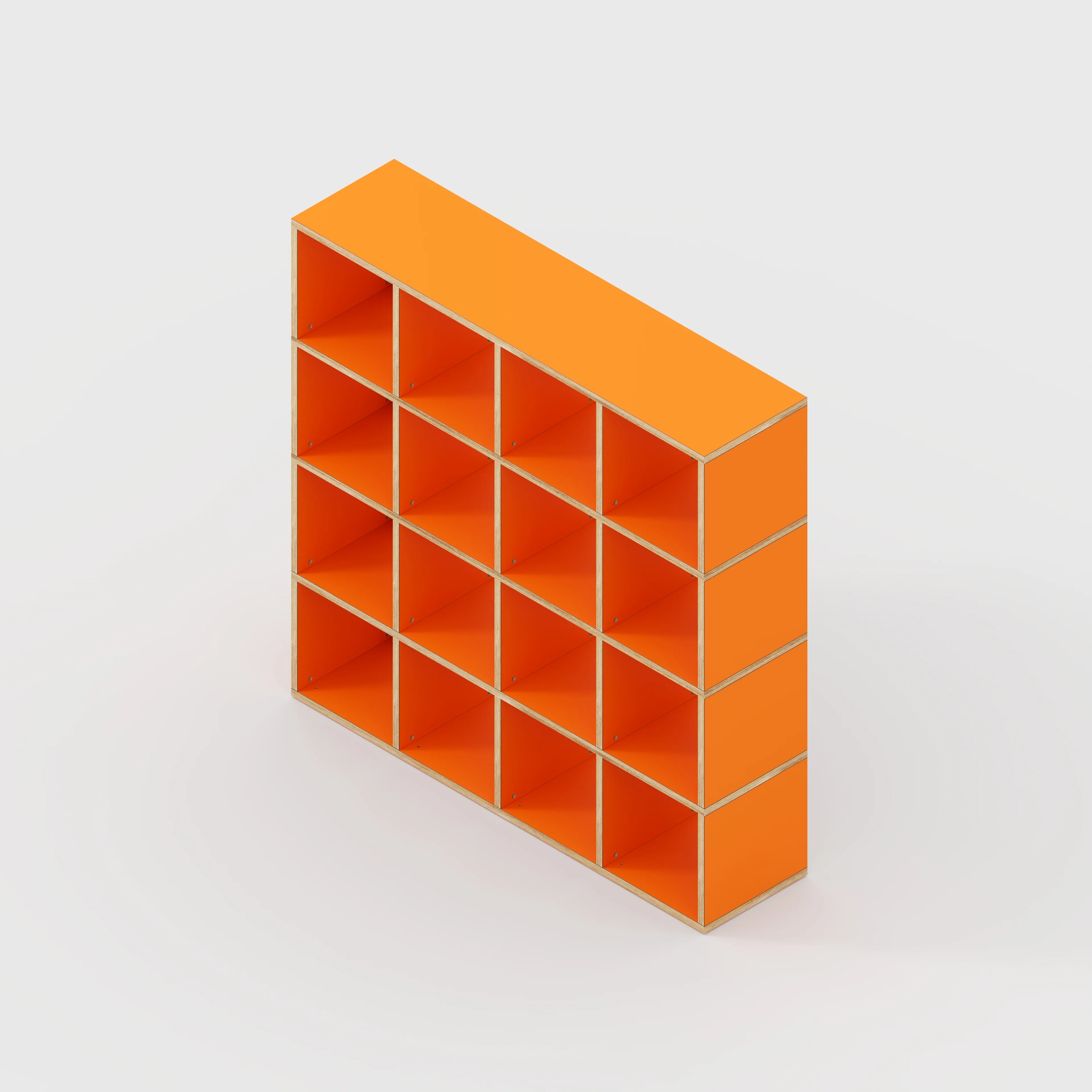 Plywood Open Shelves - Formica Levante Orange - 1600(w) x 400(d) x 1600(h) - Image 3