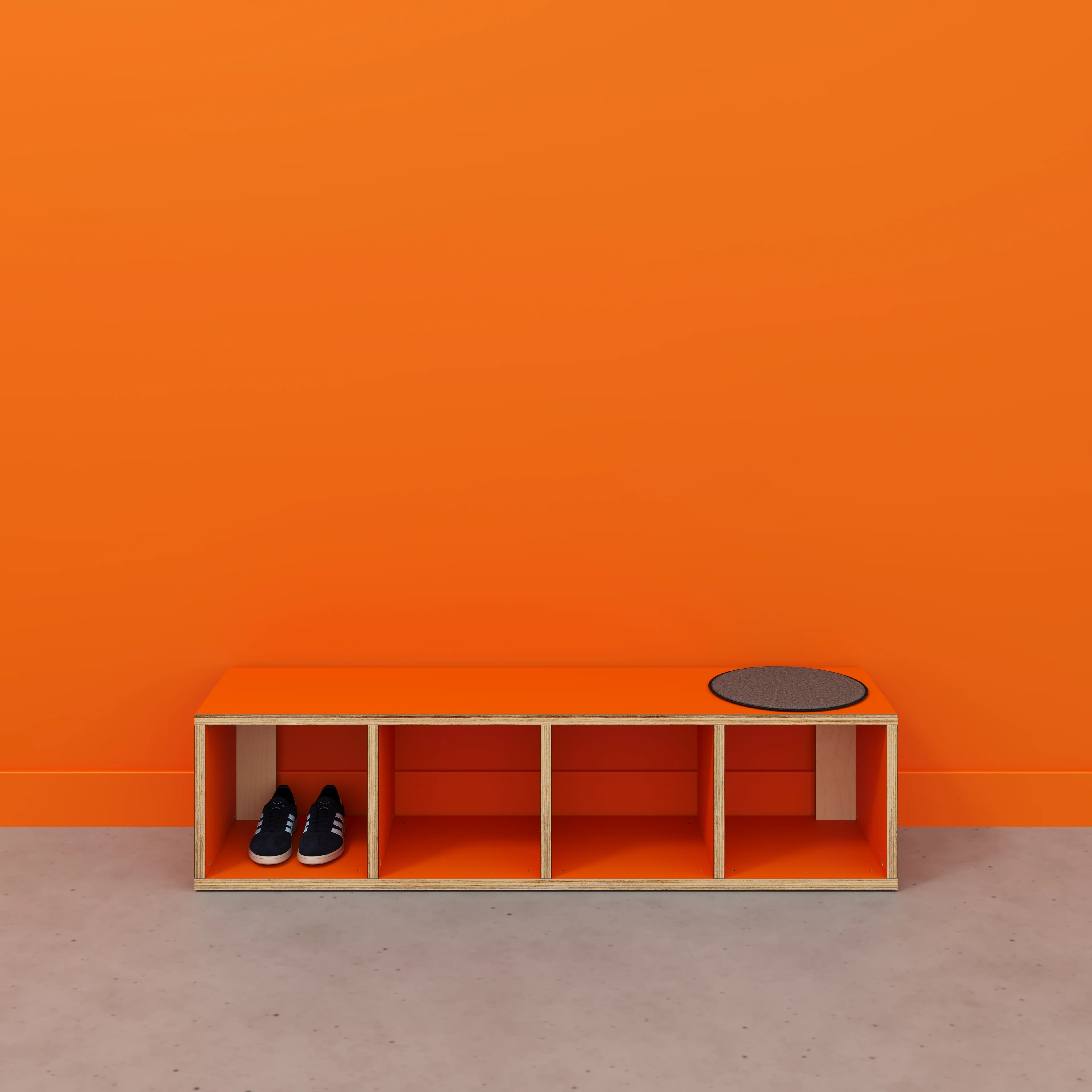 Plywood Open Shelves - Formica Levante Orange - 1600(w) x 400(d) x 400(h) - Image 2