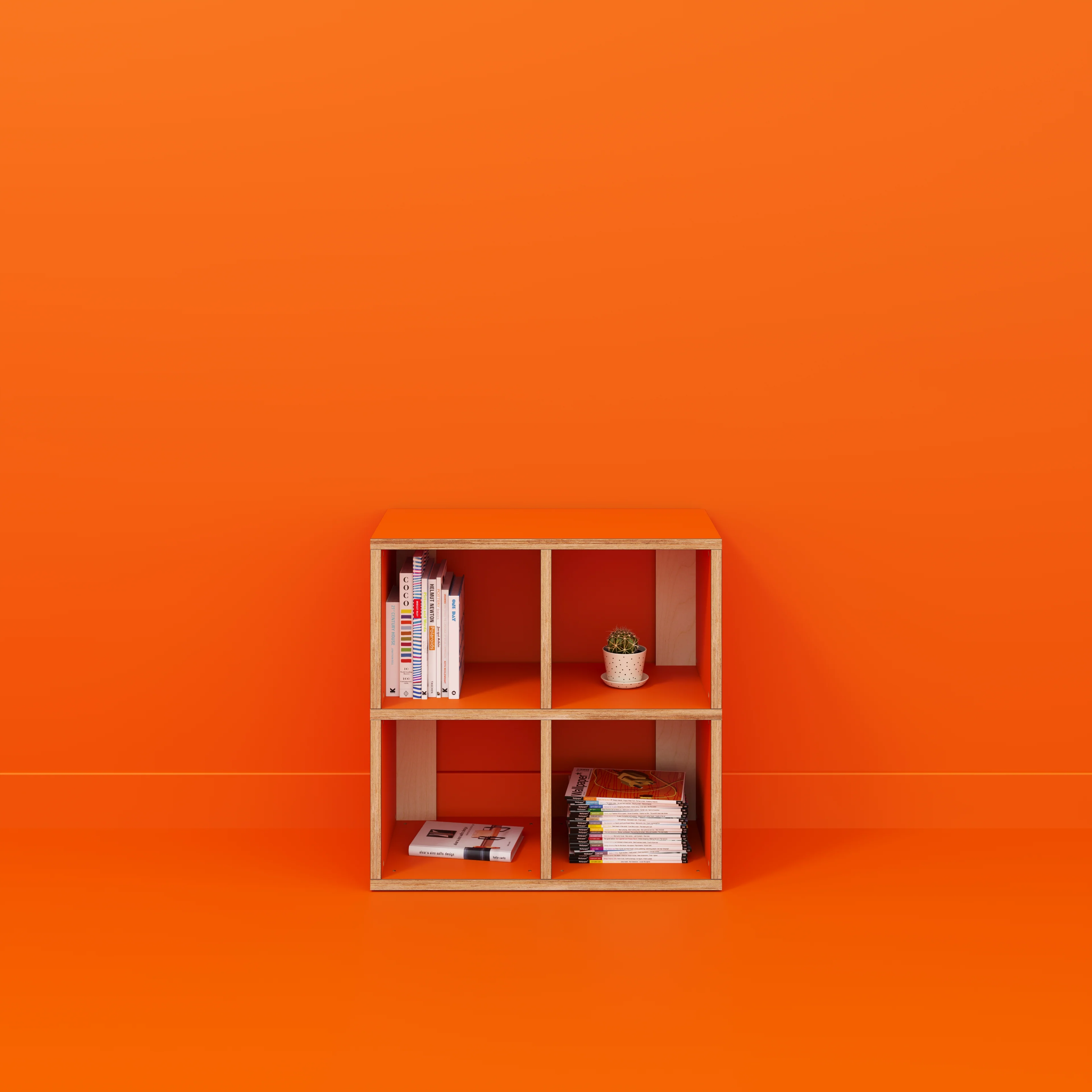 Plywood Open Shelves - Formica Levante Orange - 800(w) x 400(d) x 800(h) - Image 2