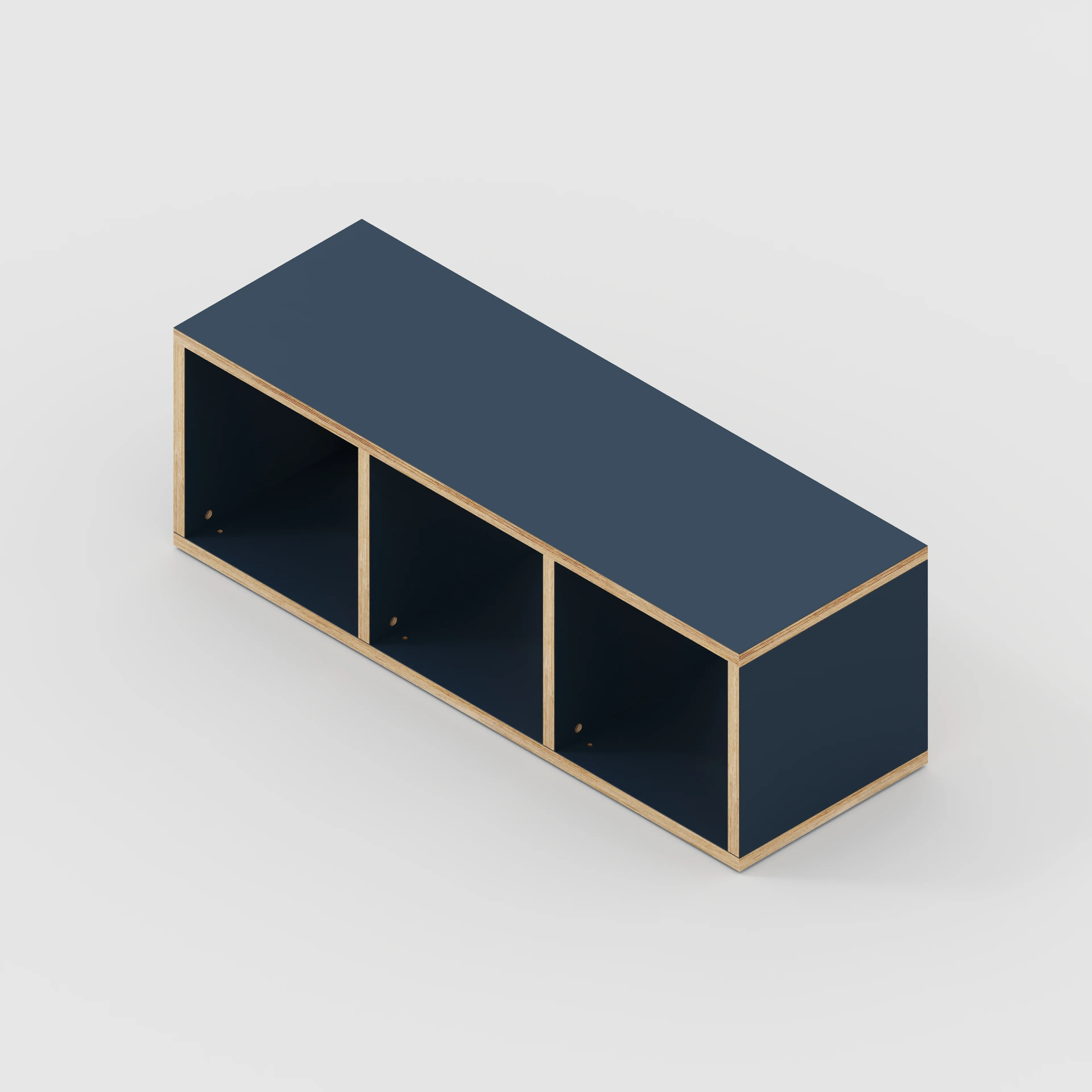 Plywood Open Shelves - Formica Night Sea Blue - 1200(w) x 400(d) x 400(h) - Image 3