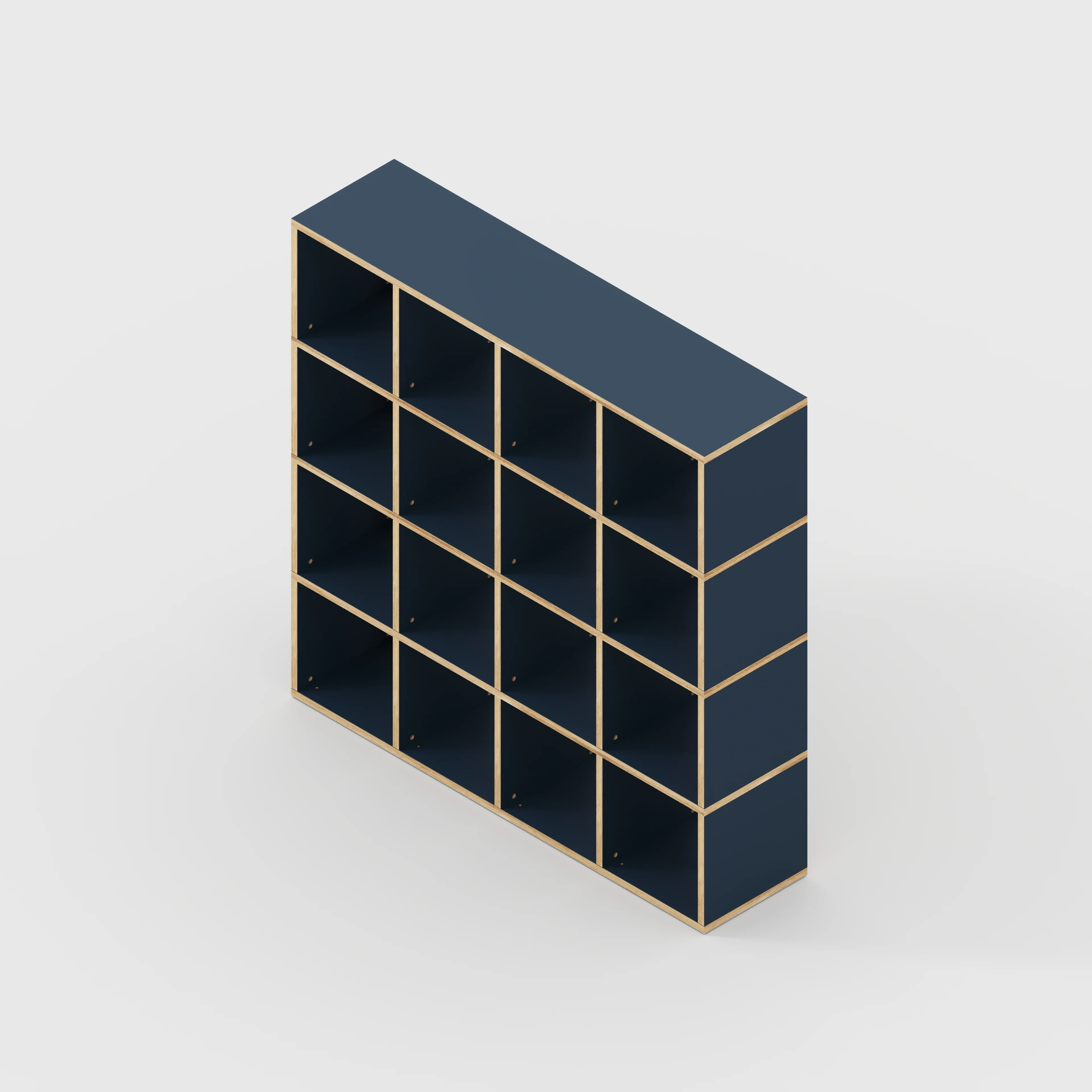 Plywood Open Shelves - Formica Night Sea Blue - 1600(w) x 400(d) x 1600(h) - Image 3