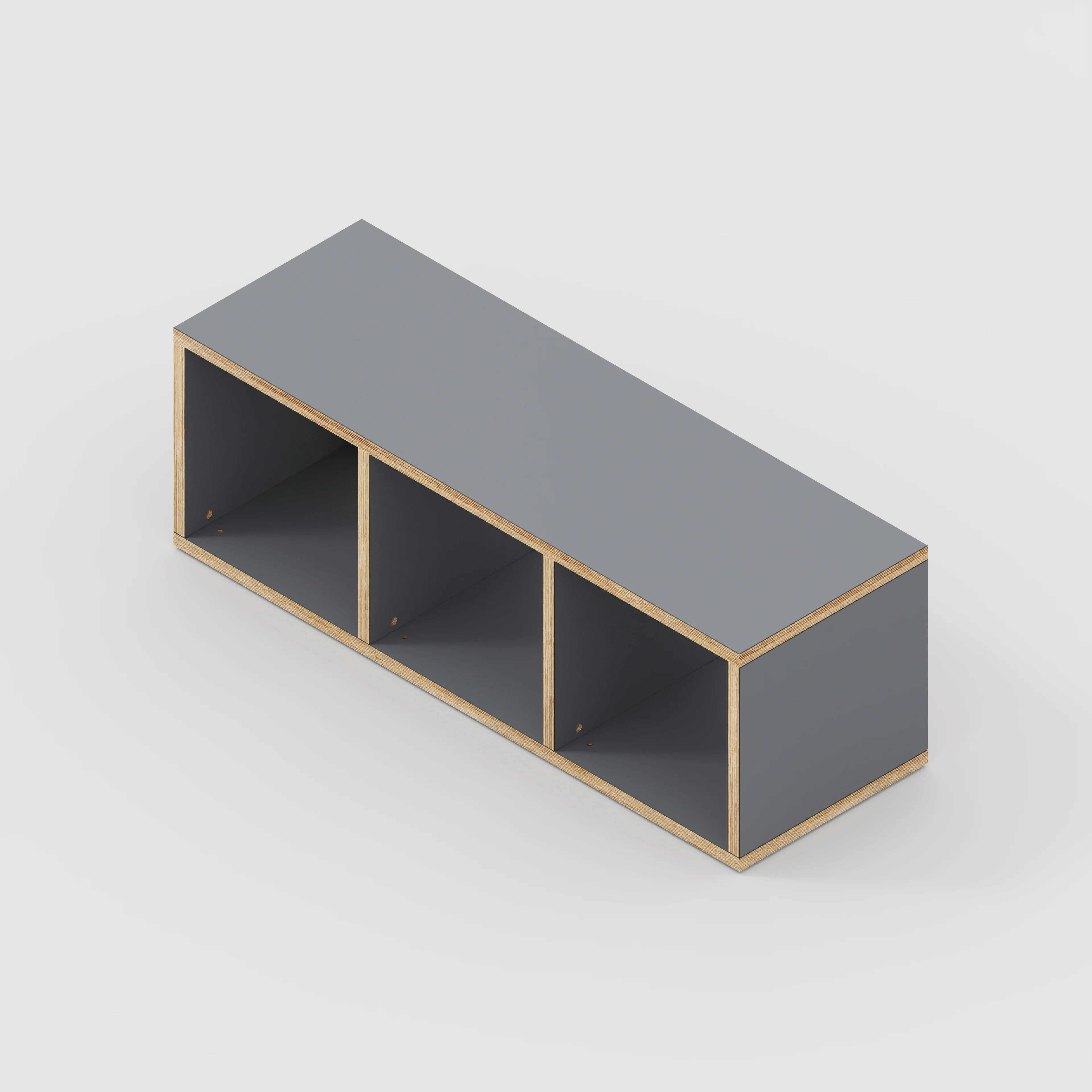 Plywood Open Shelves - Formica Tornado Grey - 1200(w) x 400(d) x 400(h) - Image 3