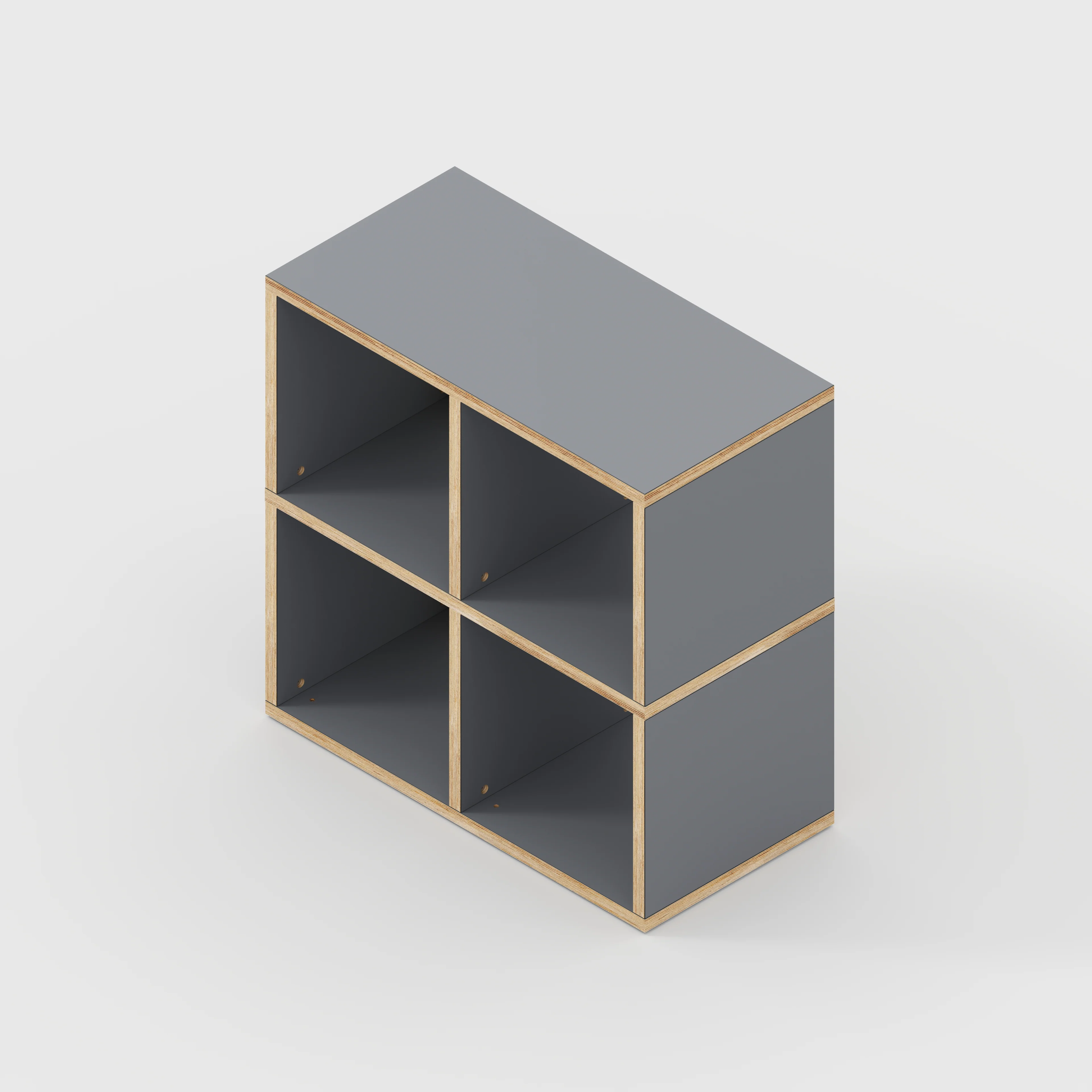 Plywood Open Shelves - Formica Tornado Grey - 800(w) x 400(d) x 800(h) - Image 3