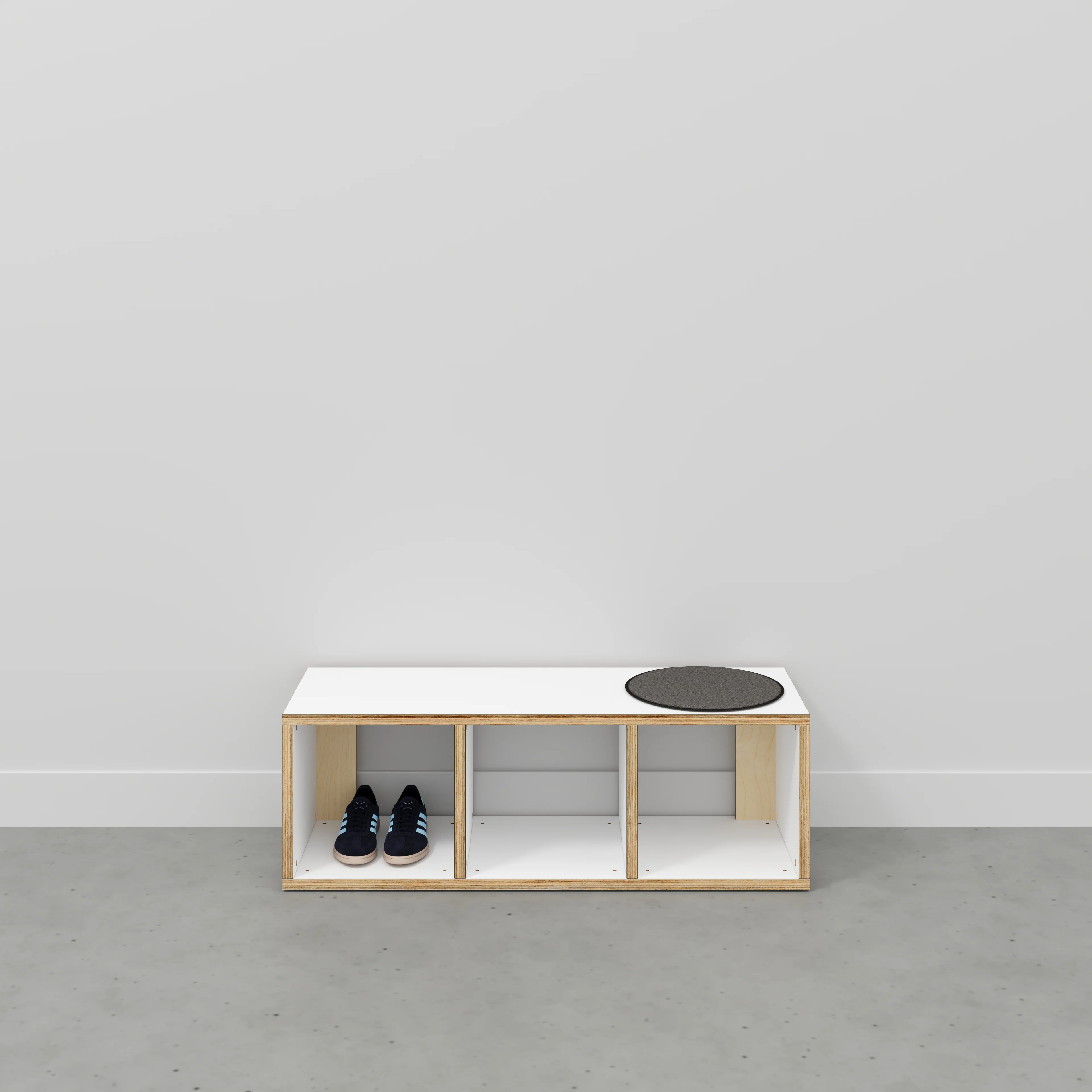 Plywood Open Shelves - Formica White - 1200(w) x 400(d) x 400(h) - Image 2