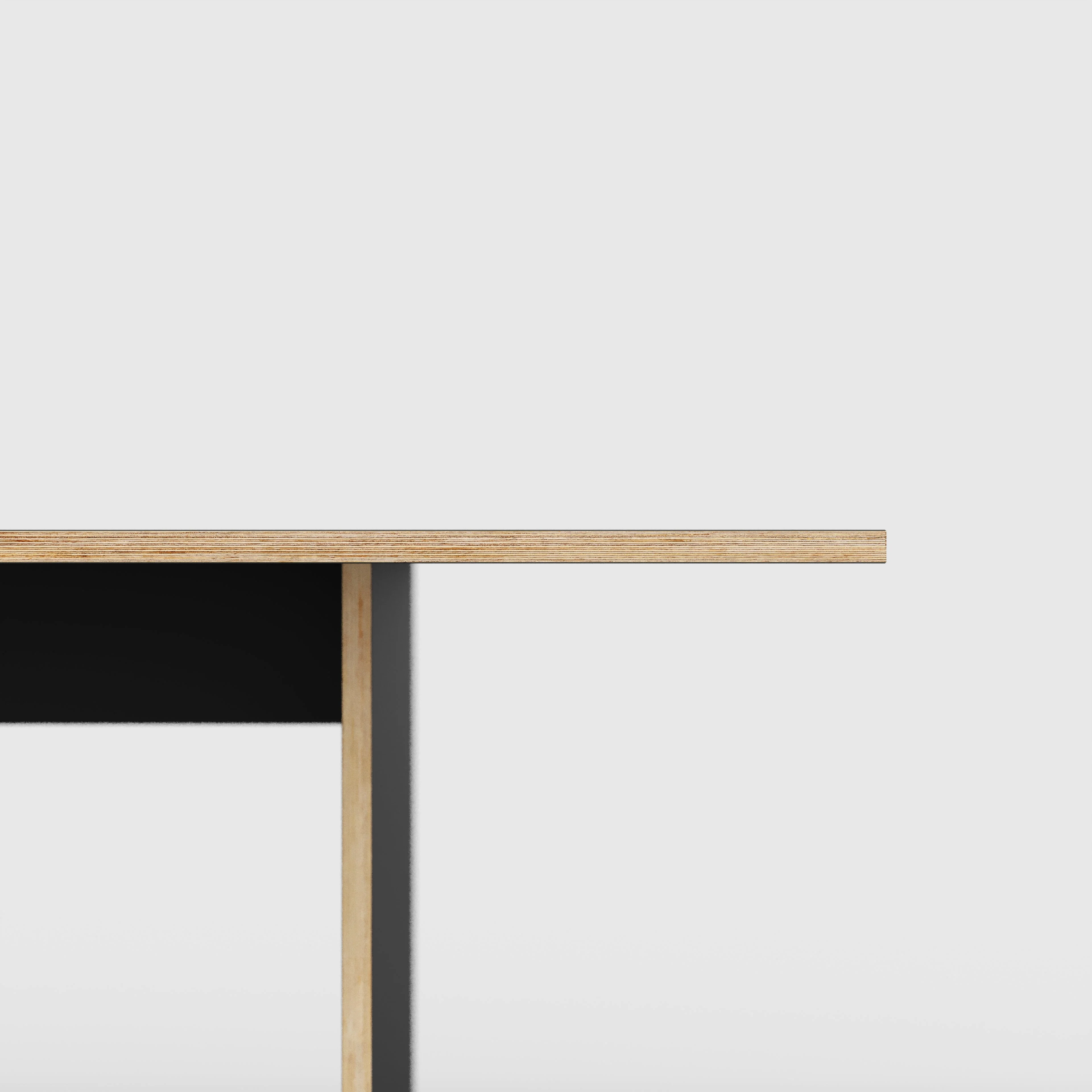 Plywood Platform Table - Formica Diamond Black - 4000(w) x 1000(d) x 750(h) - Image 4