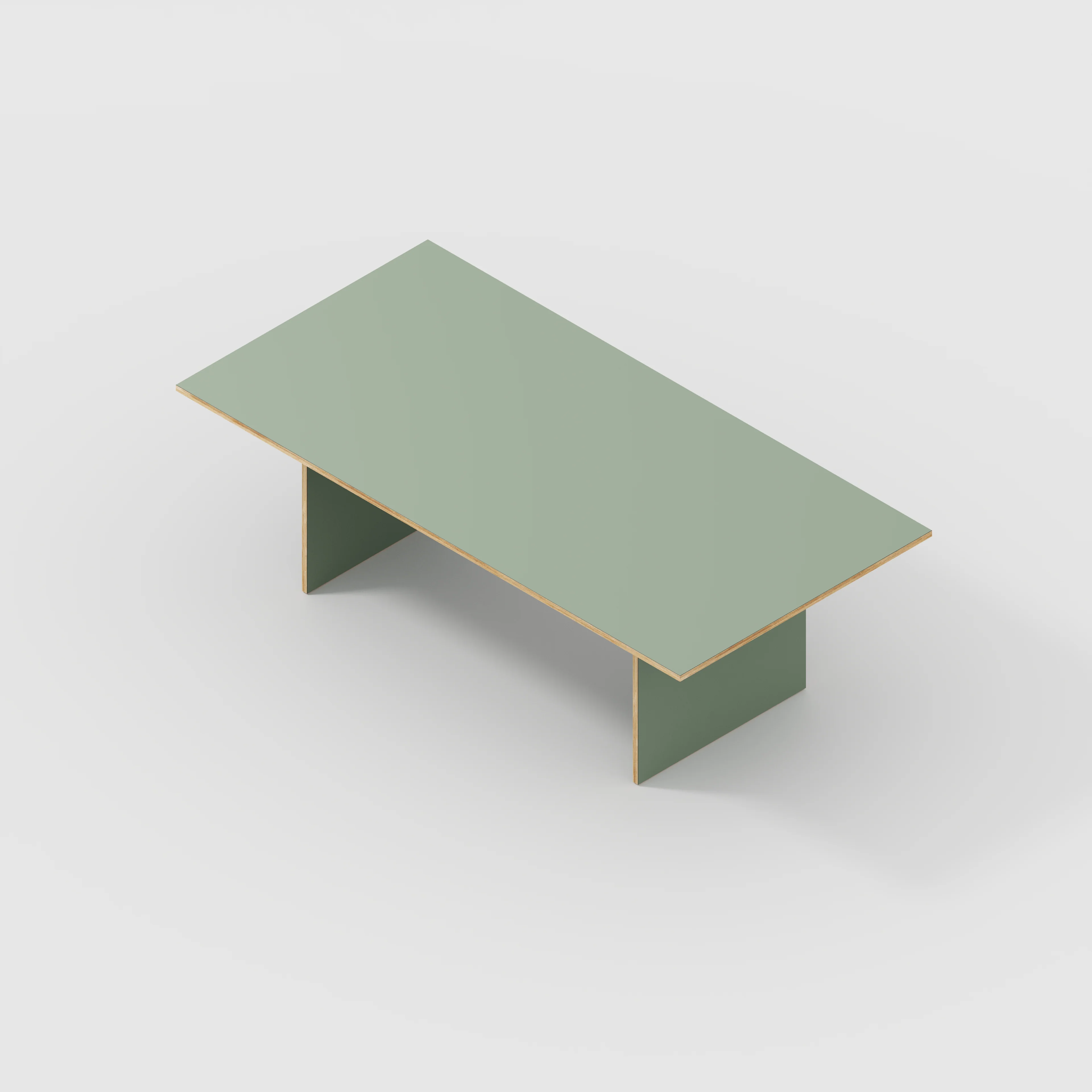Plywood Platform Table - Formica Green Slate - 2400(w) x 1200(d) x 750(h) - Image 5